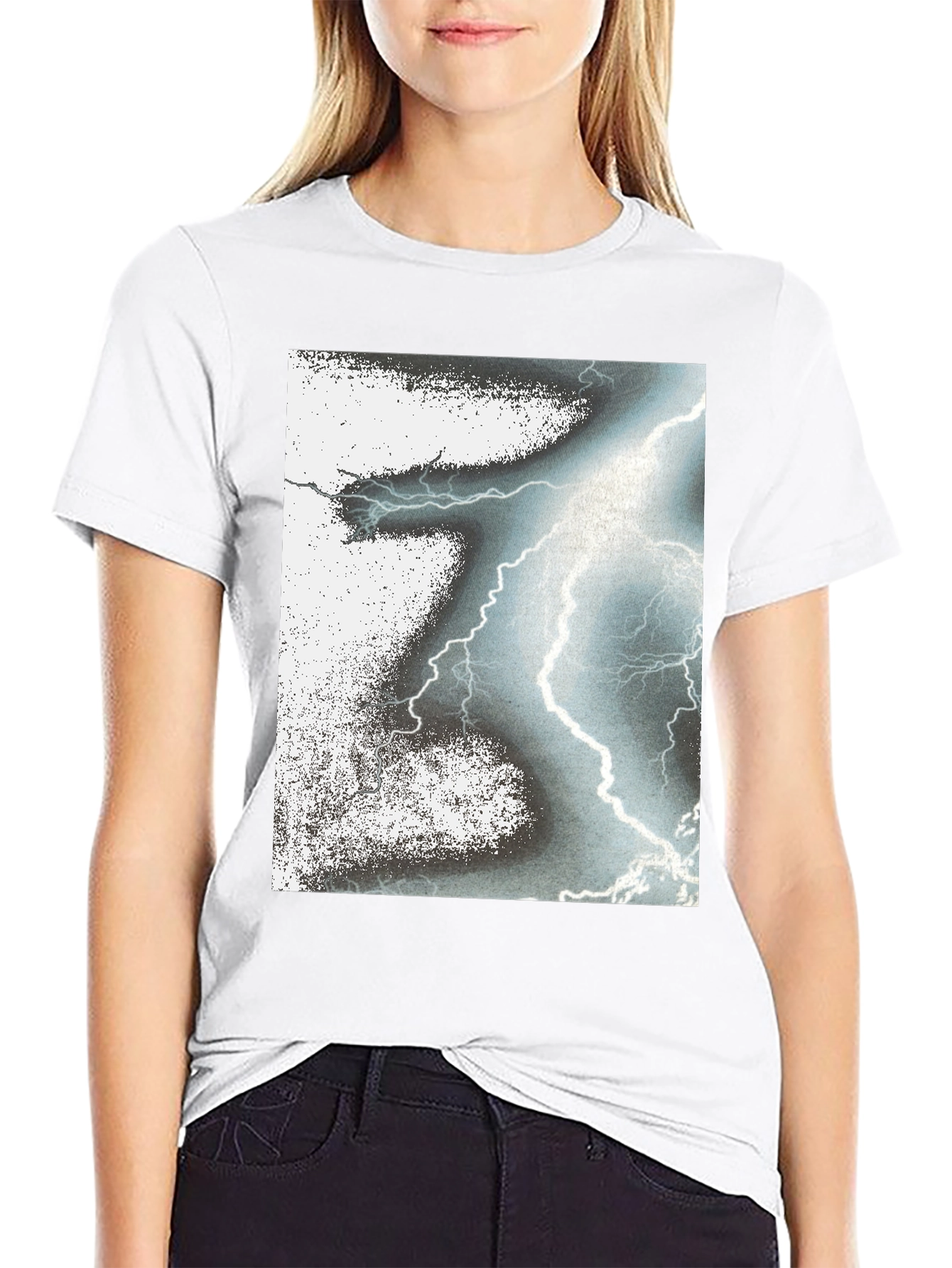 Lightning Bolt Graphic Black T-Shirt