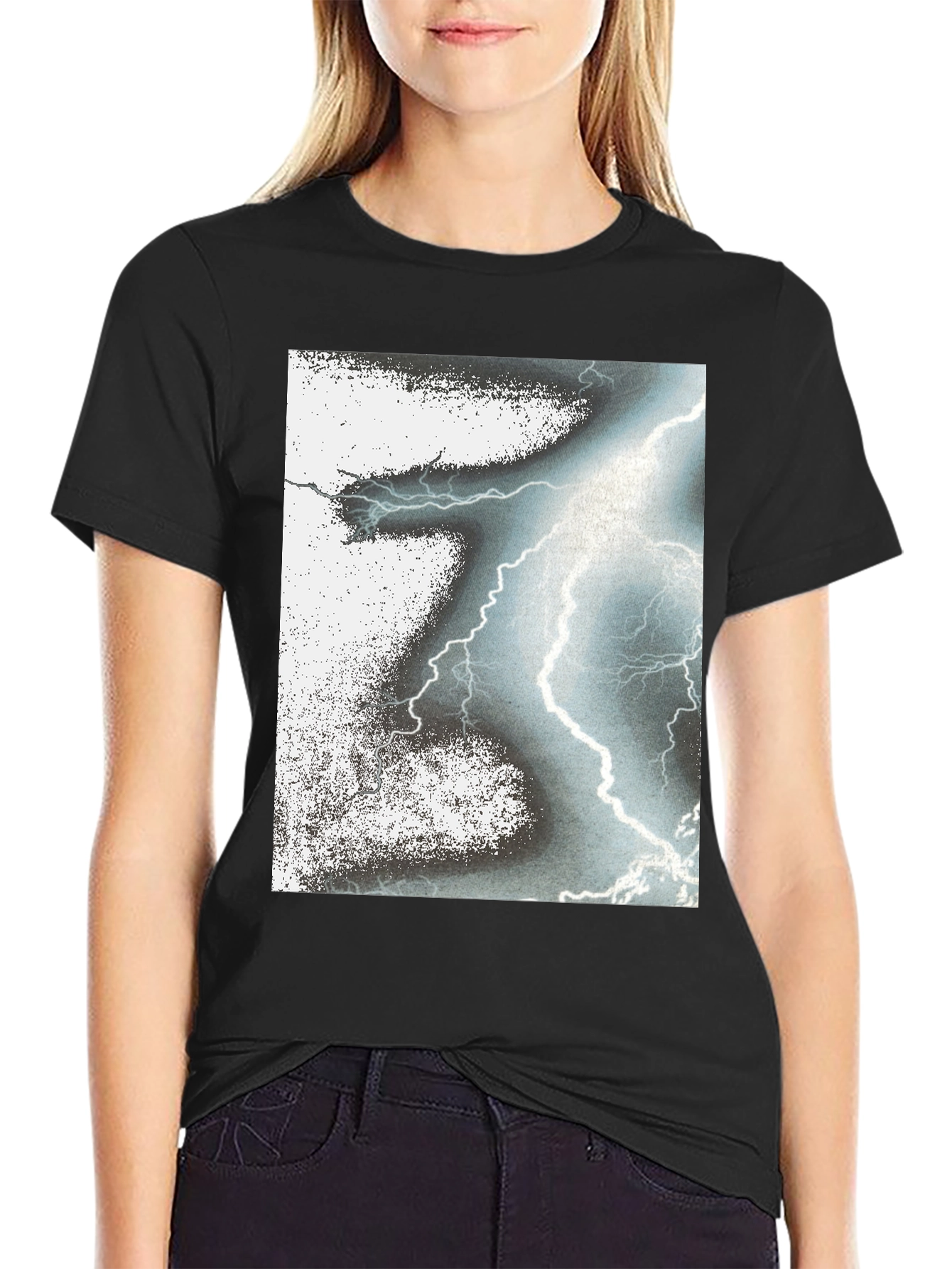 Lightning Bolt Graphic Black T-Shirt