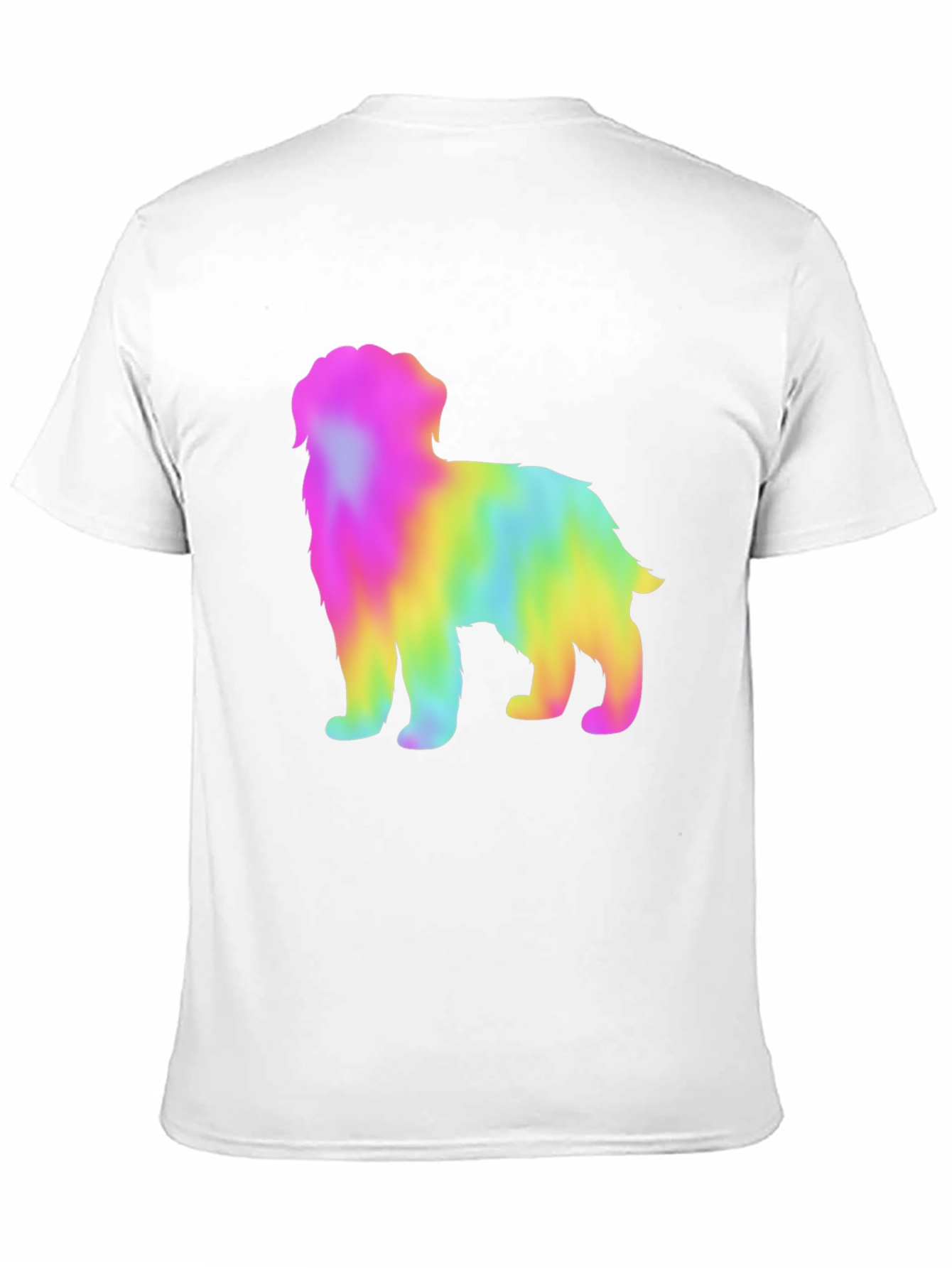 Rainbow Dog Graphic Tee - Unisex Black T-Shirt