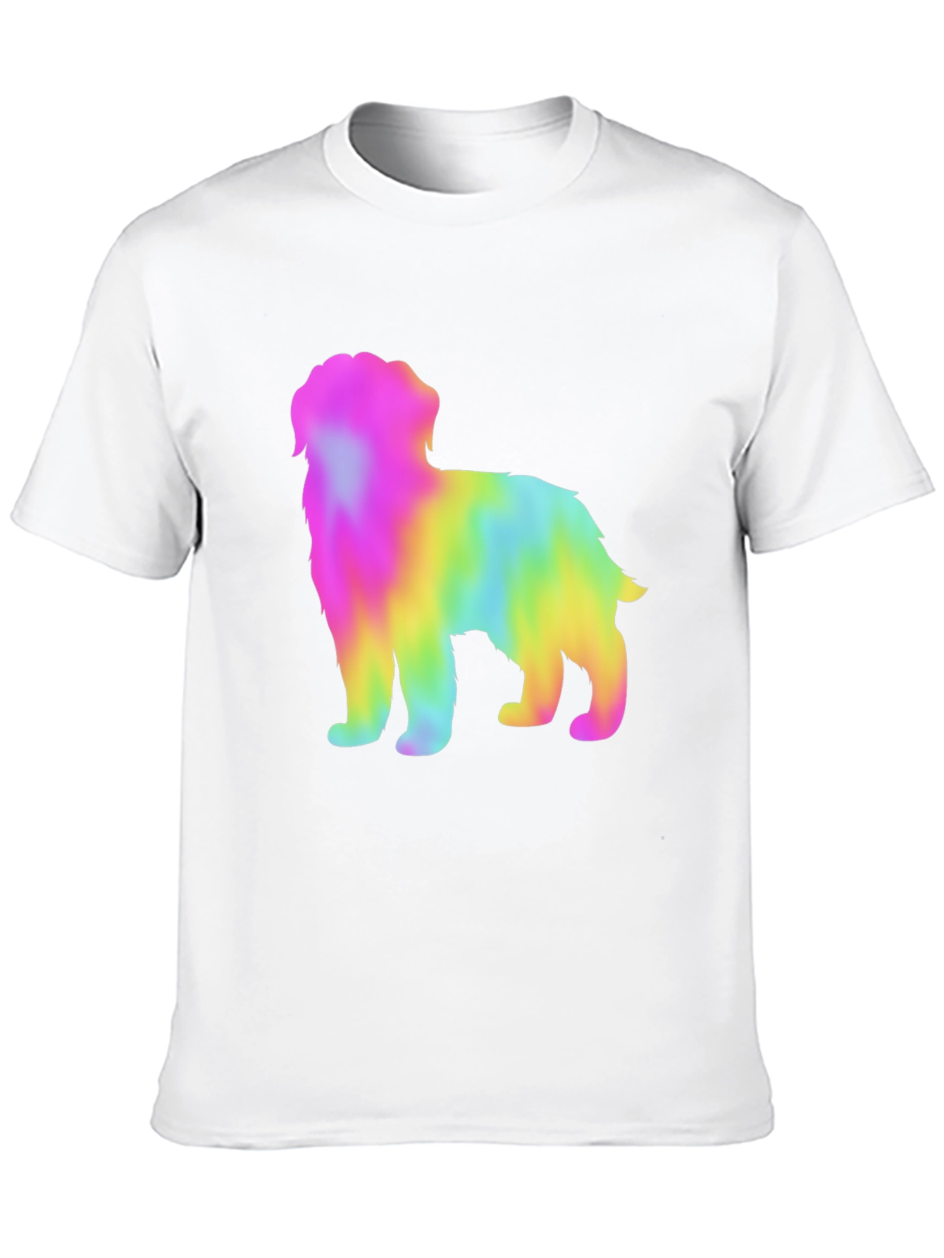 Rainbow Dog Graphic Tee - Unisex Black T-Shirt