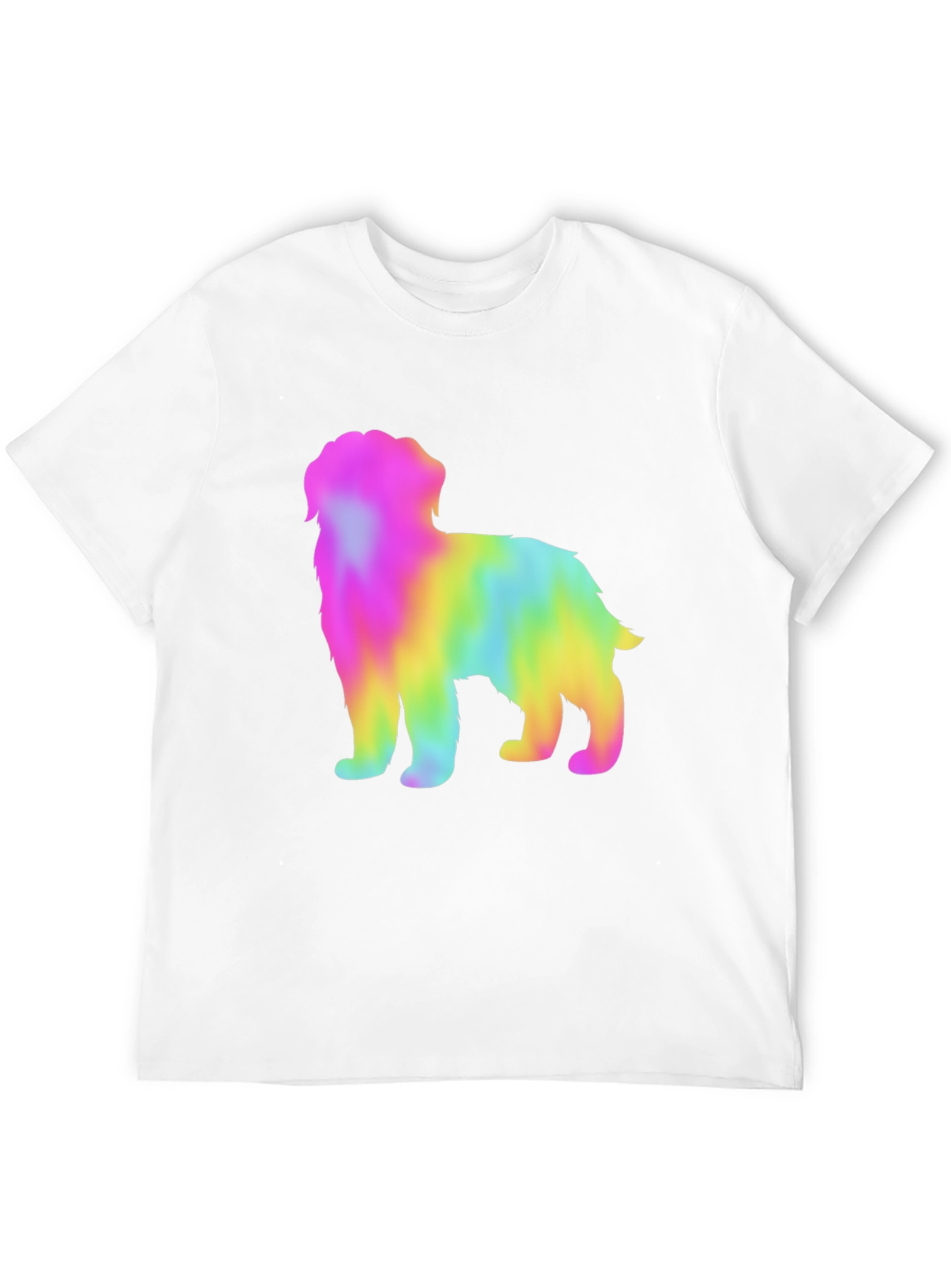 Rainbow Dog Graphic Tee - Unisex Black T-Shirt