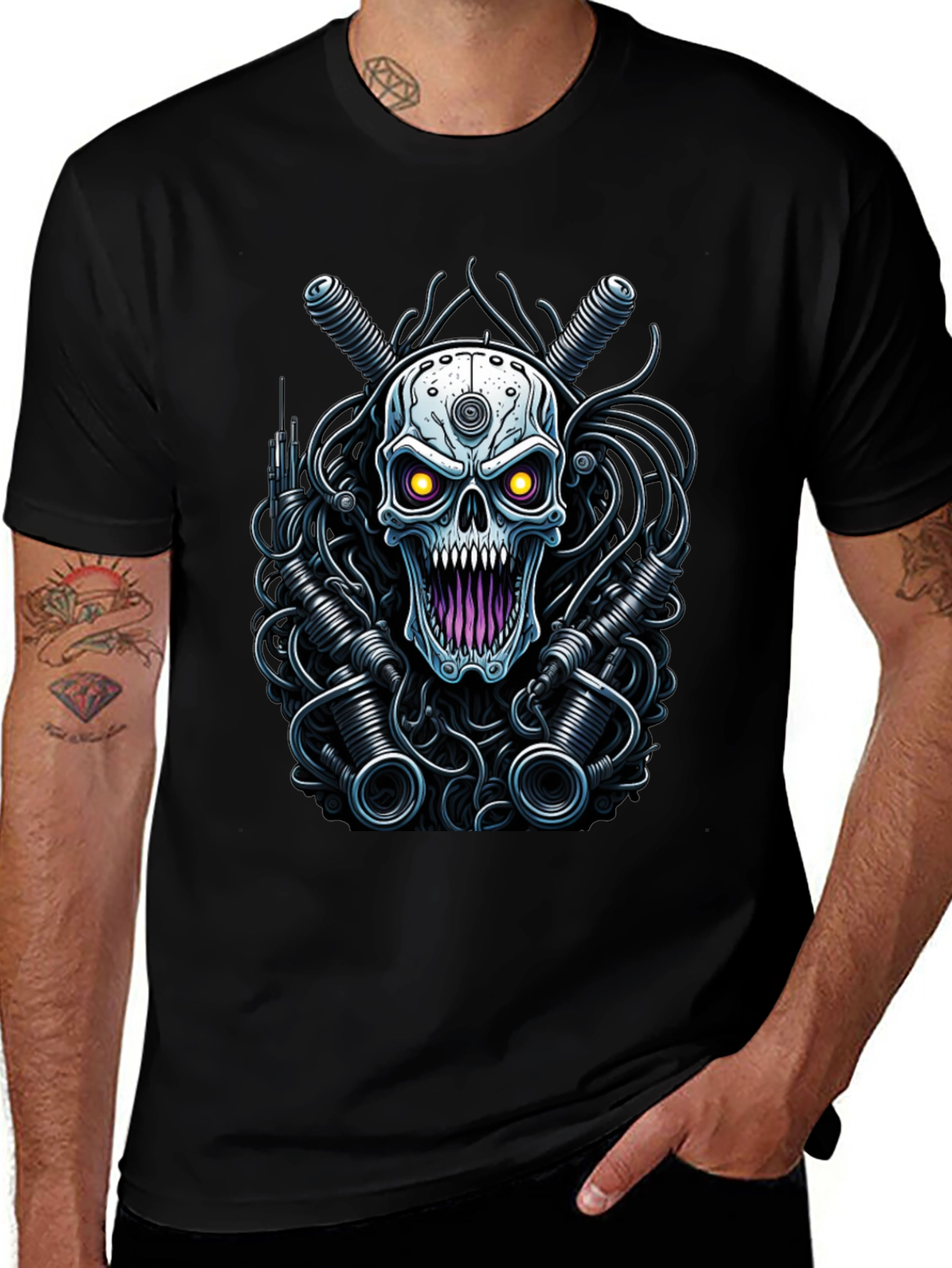 Cyberpunk Skull Graphic Tee