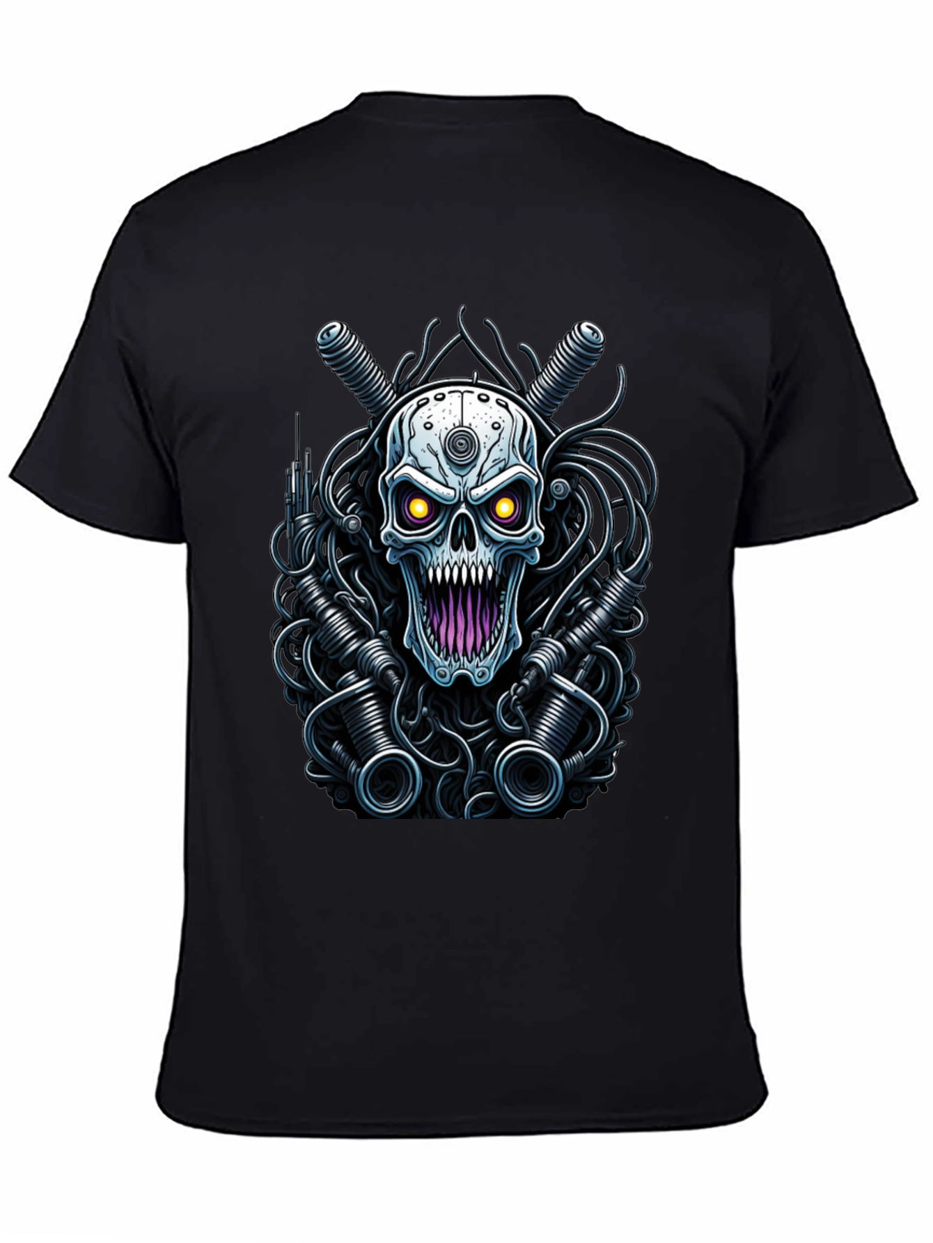 Cyberpunk Skull Graphic Tee