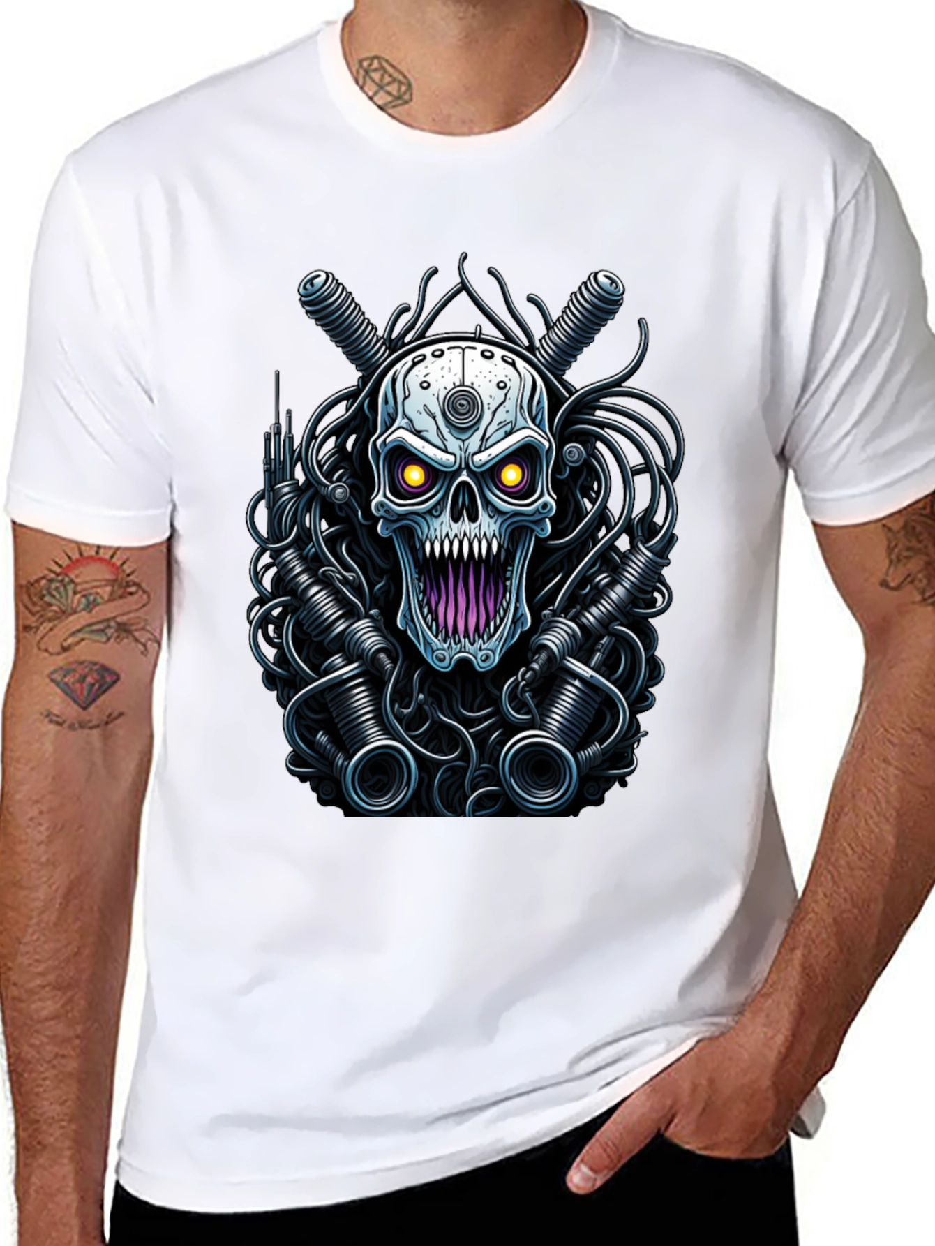 Cyberpunk Skull Graphic Tee