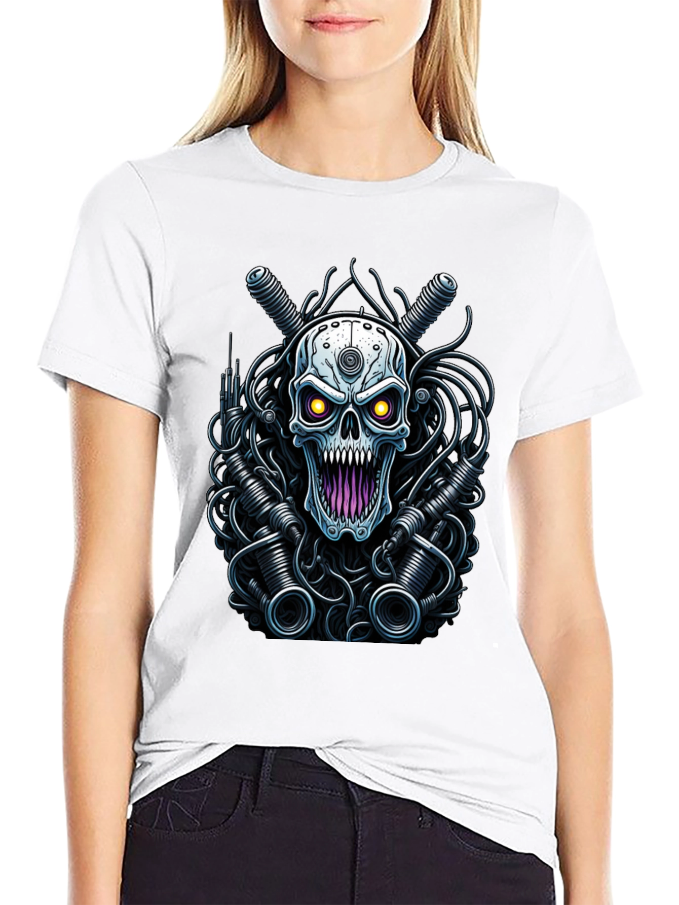 Cyberpunk Skull Graphic Tee
