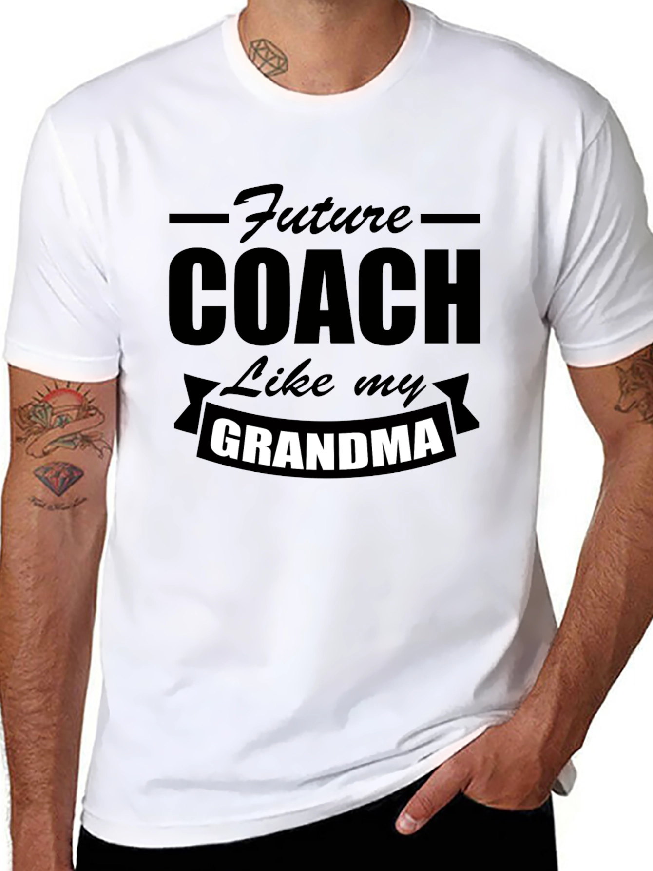 Future Coach Like My Grandma Black T-Shirt