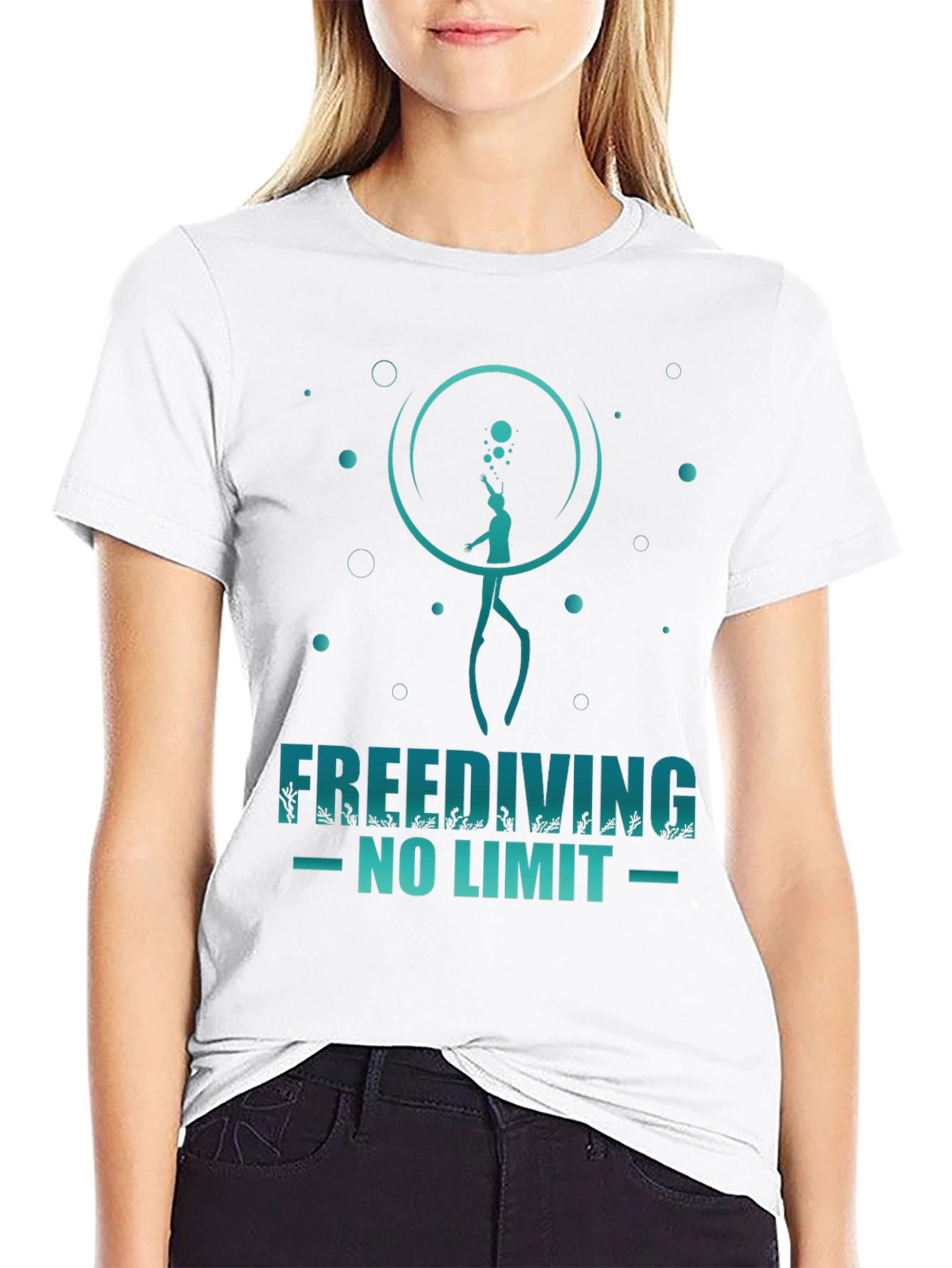 Freediving No Limit T-Shirt - Diver Graphic Tee