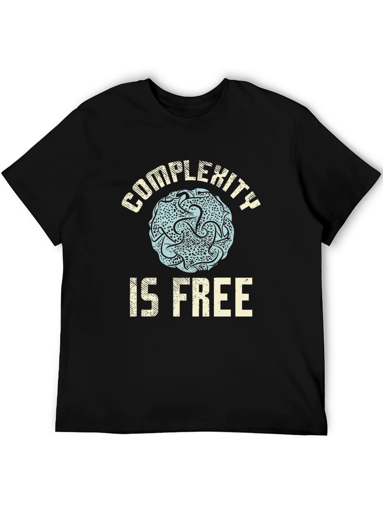 Complexity is Free Graphic Tee - Black Casual T-Shirt