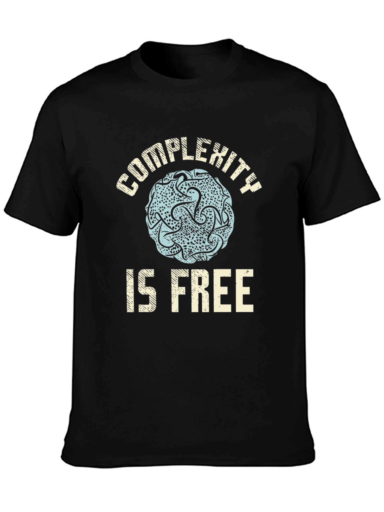 Complexity is Free Graphic Tee - Black Casual T-Shirt