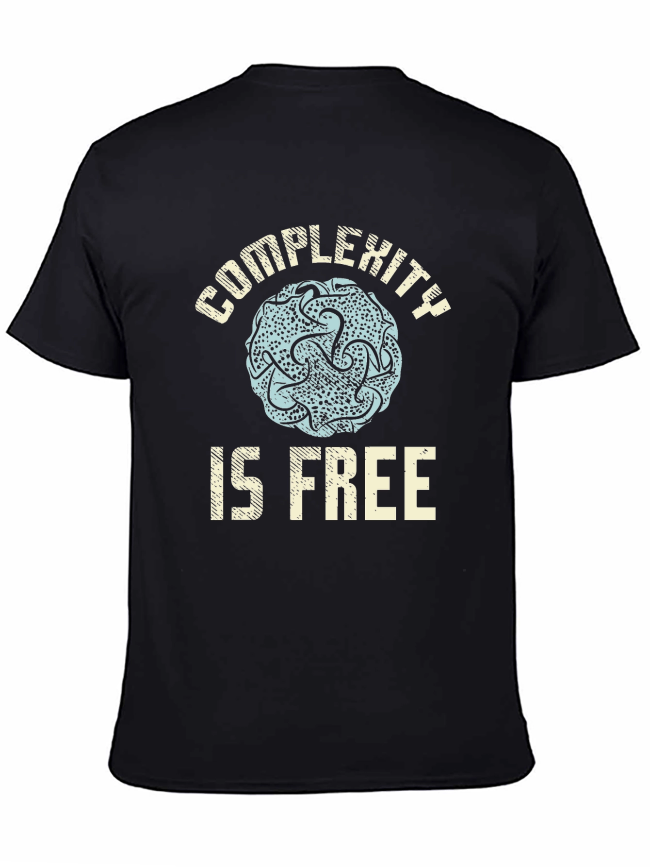 Complexity is Free Graphic Tee - Black Casual T-Shirt