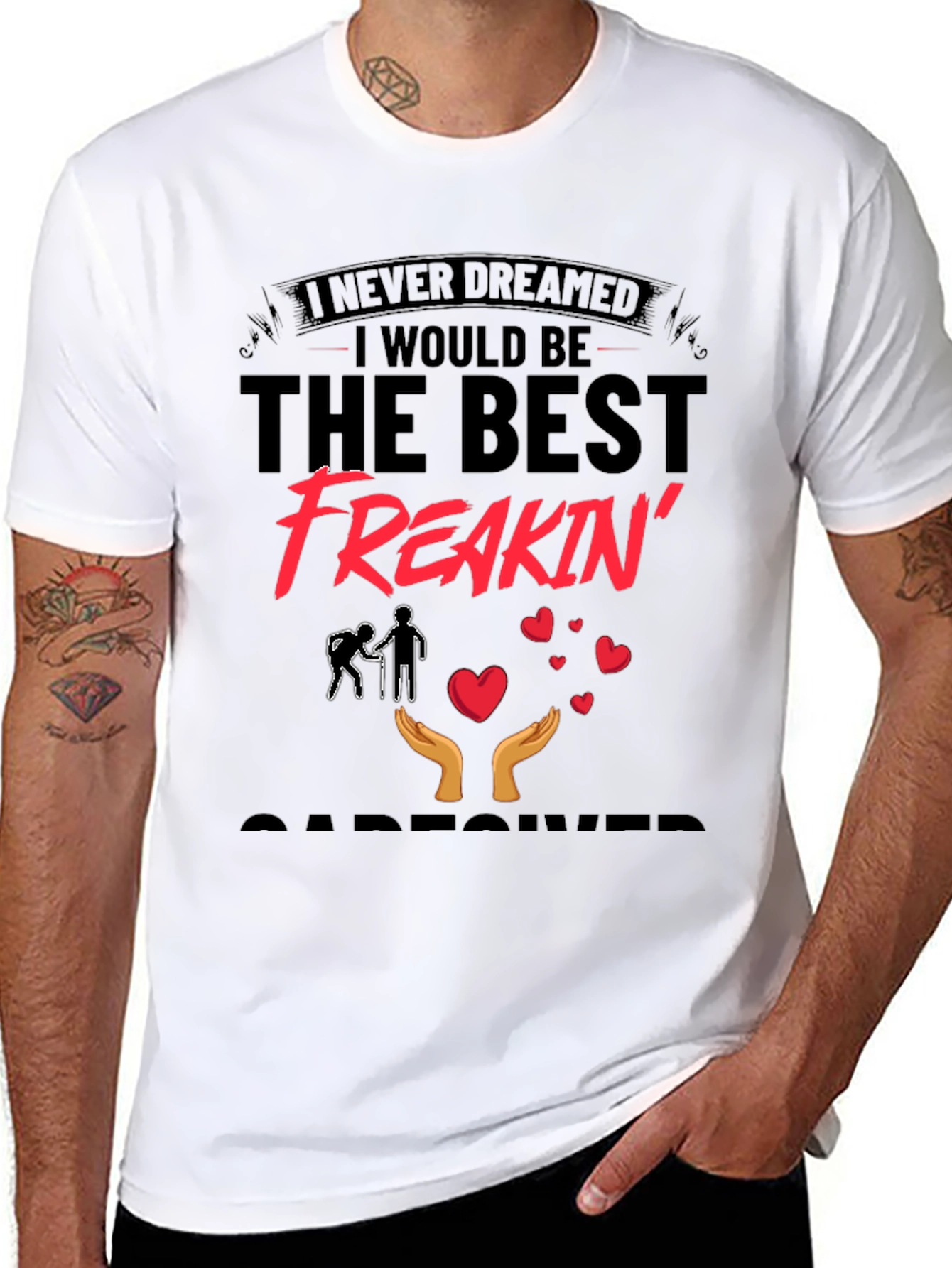 Best Freakin Caregiver T-Shirt - Black