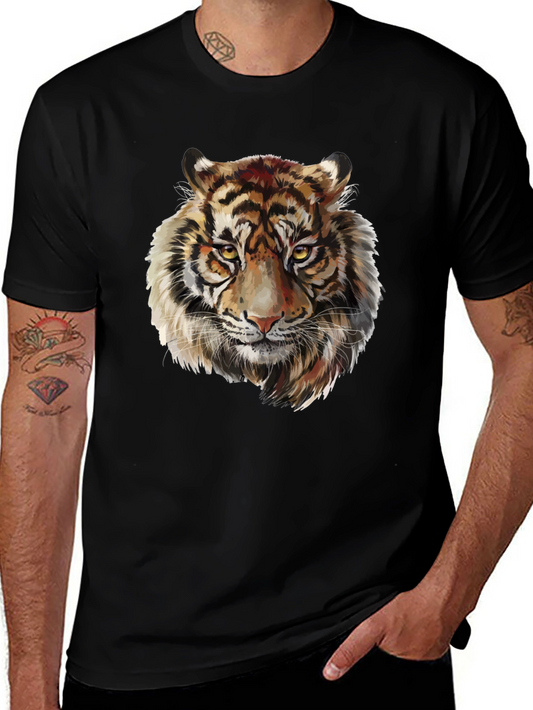Tiger Graphic Tee - Fierce Animal Print T-Shirt
