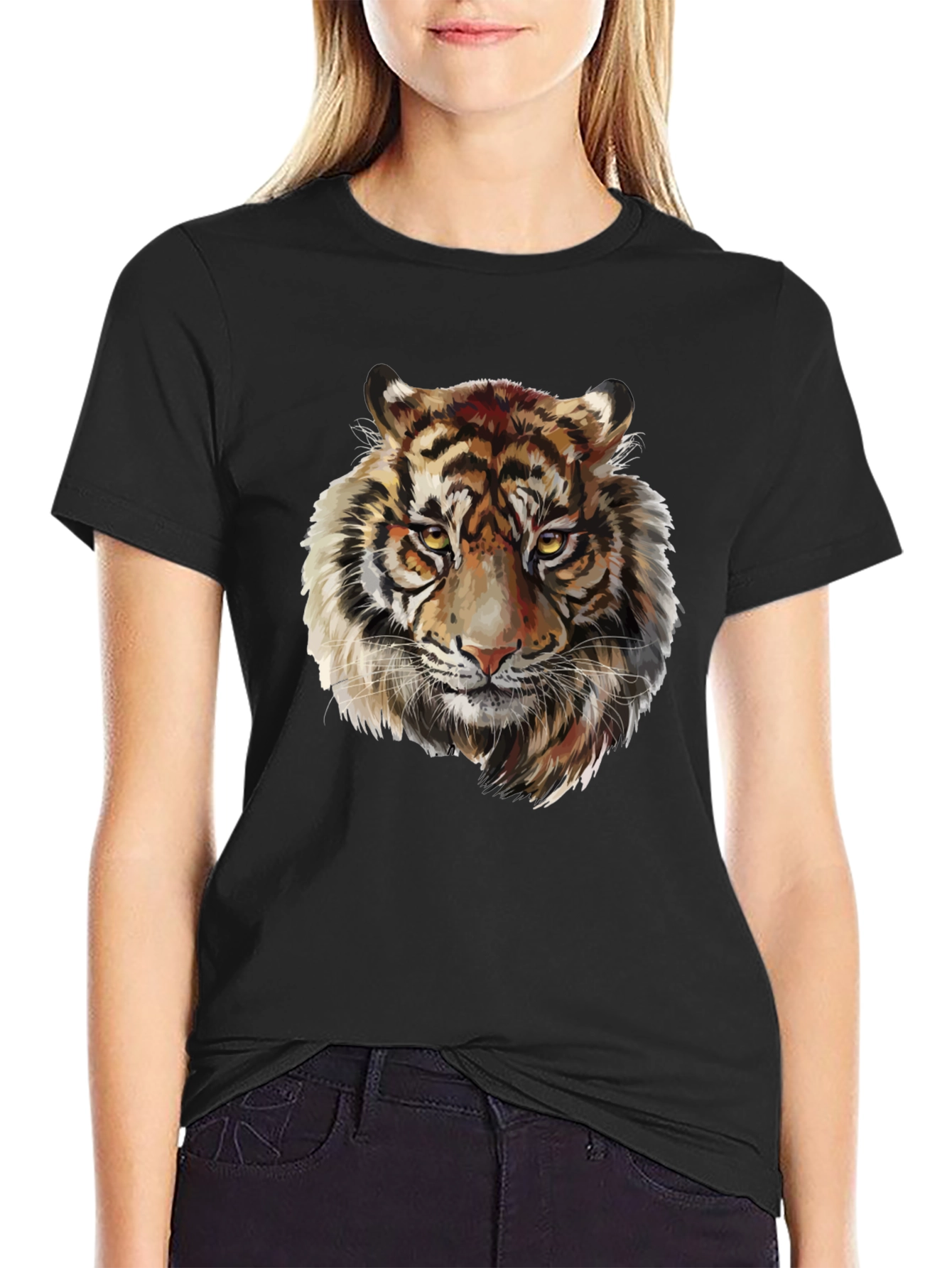 Tiger Graphic Tee - Fierce Animal Print T-Shirt