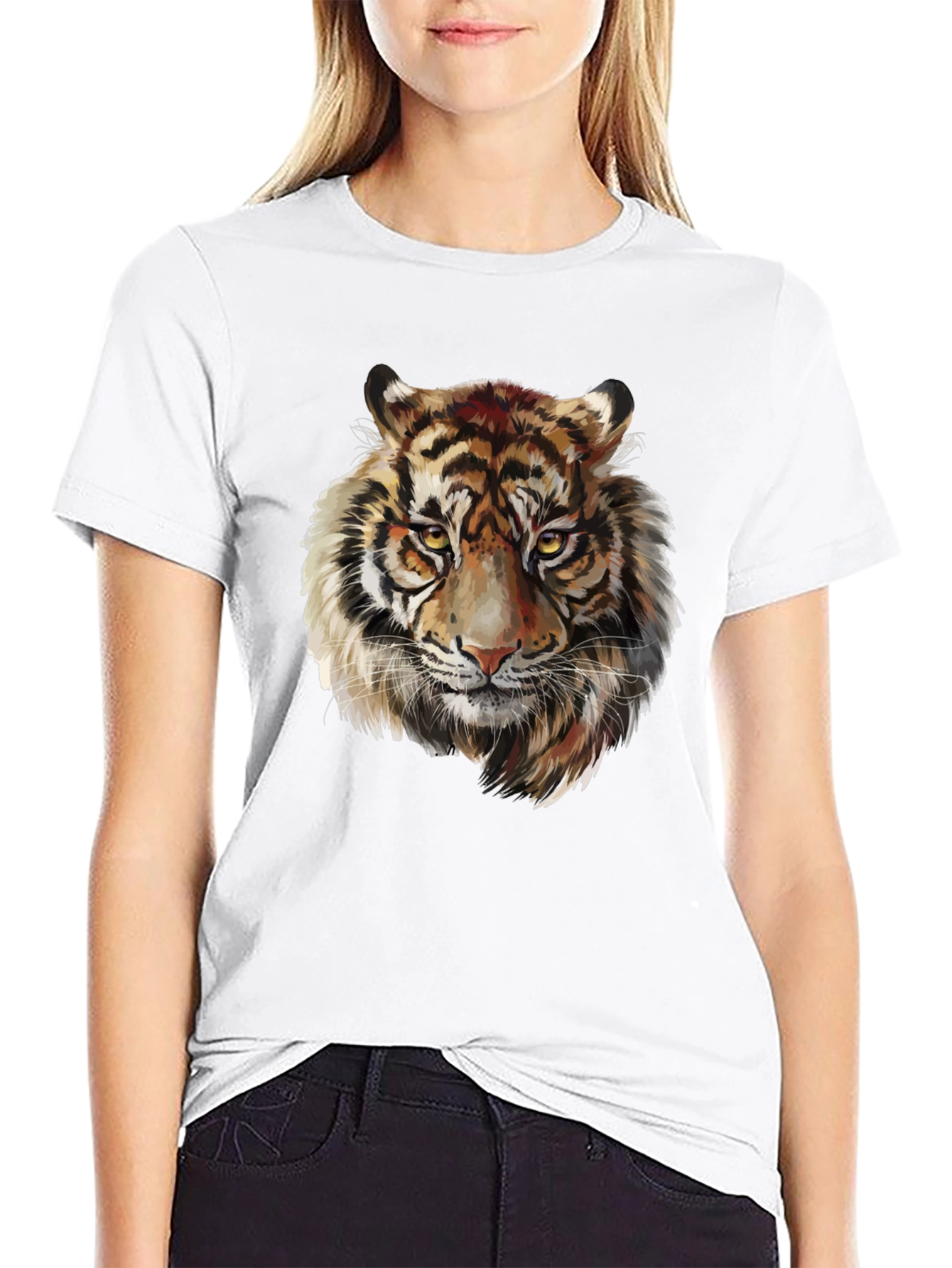 Tiger Graphic Tee - Fierce Animal Print T-Shirt