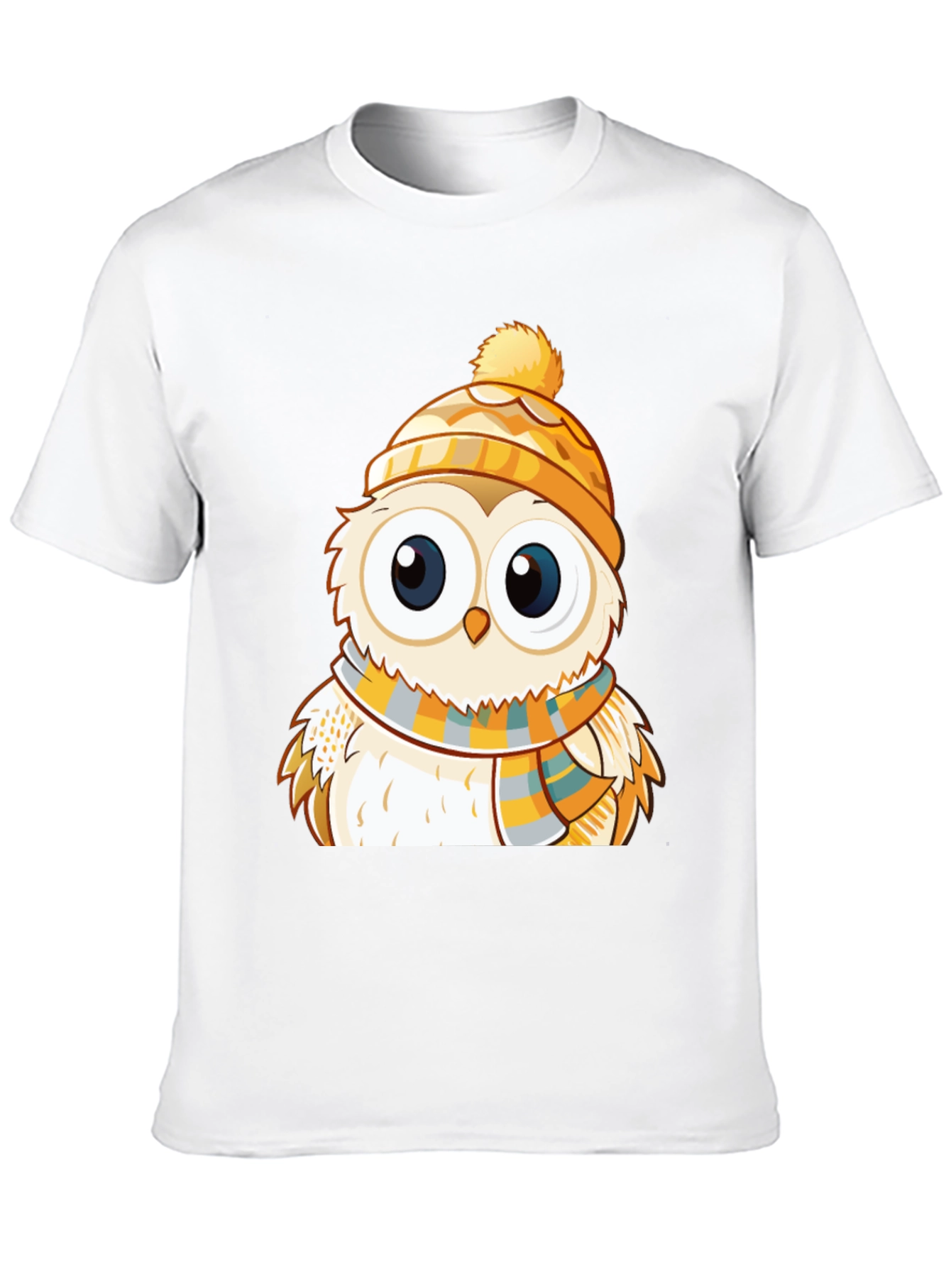 Owl with Hat & Scarf Graphic Tee