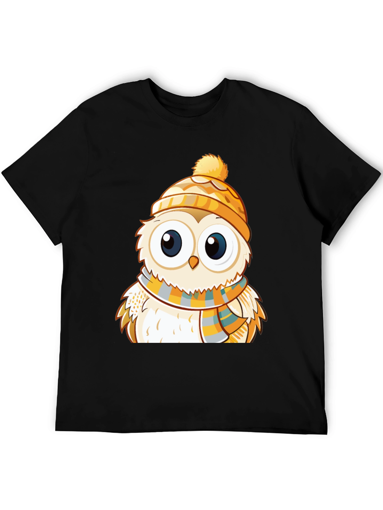 Owl with Hat & Scarf Graphic Tee