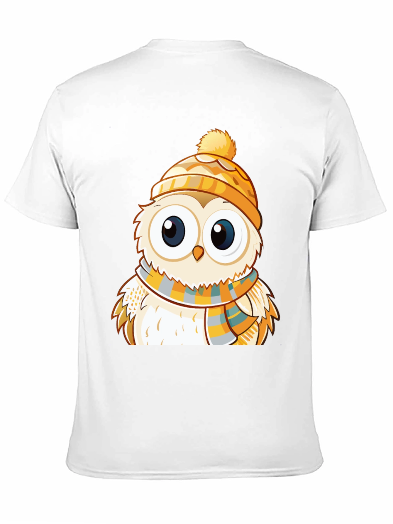 Owl with Hat & Scarf Graphic Tee