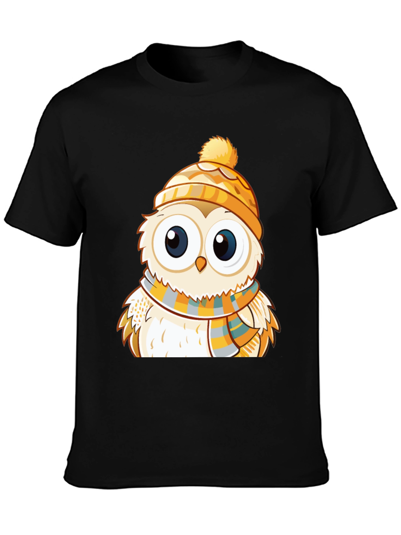 Owl with Hat & Scarf Graphic Tee