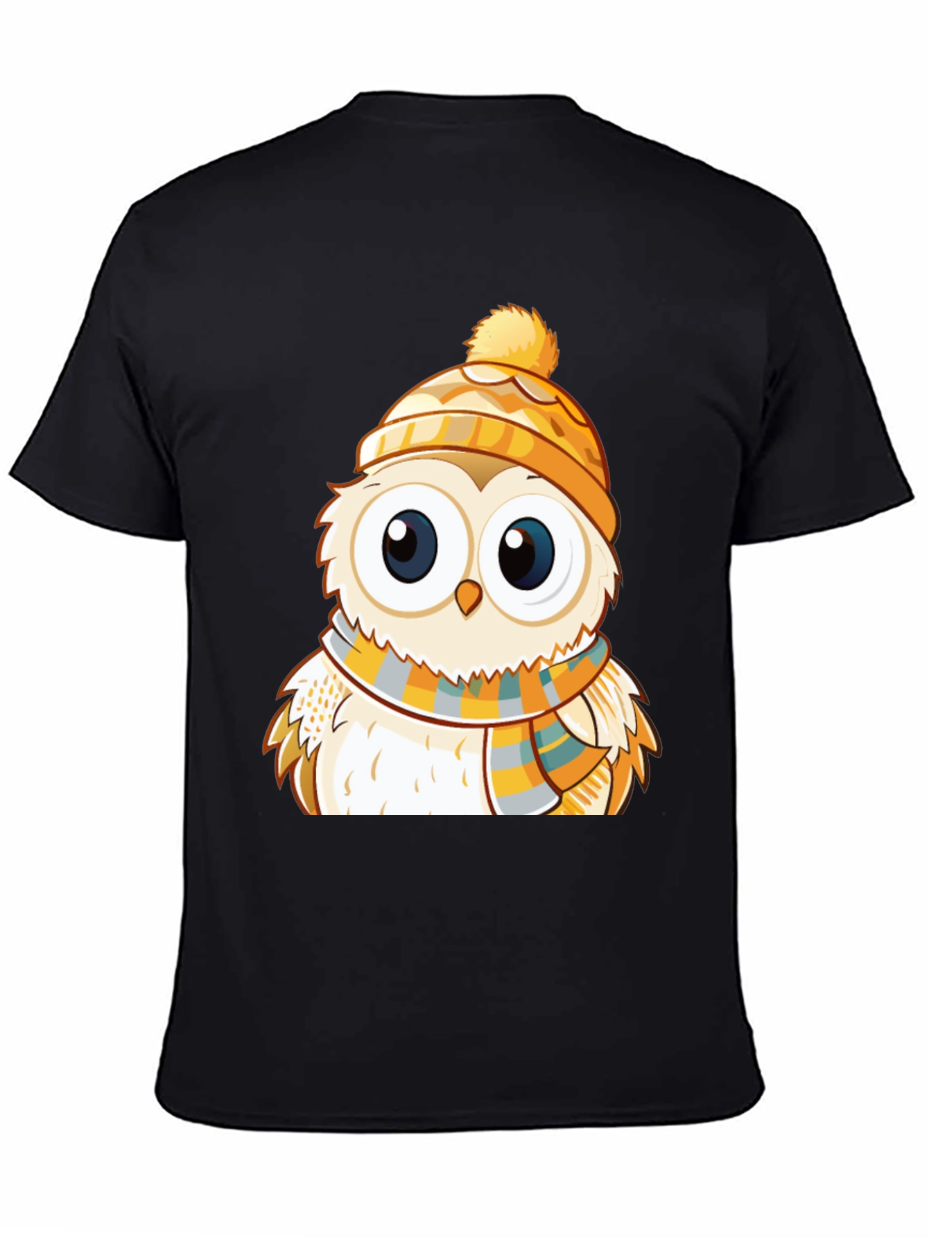 Owl with Hat & Scarf Graphic Tee