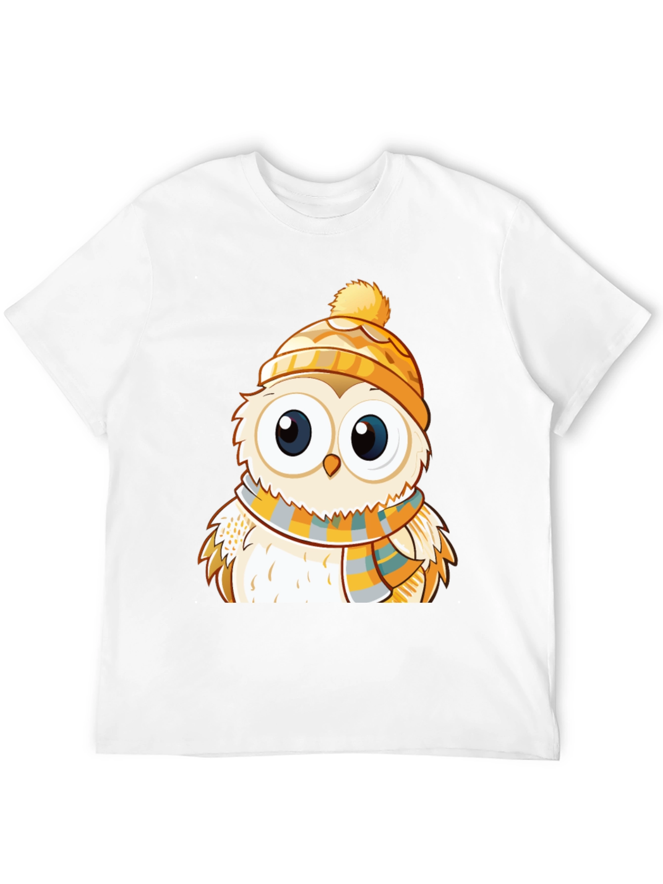 Owl with Hat & Scarf Graphic Tee