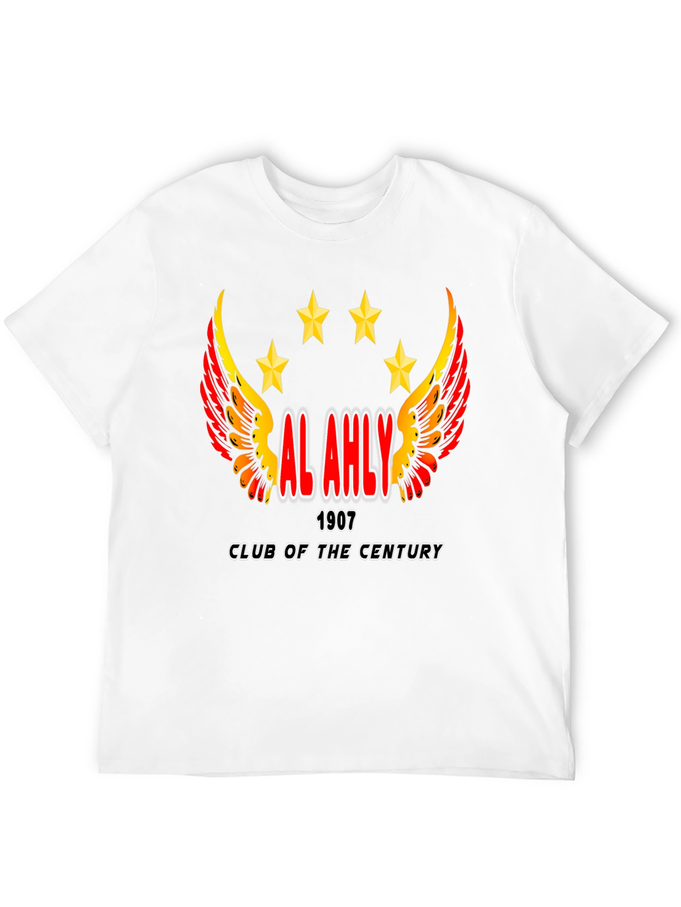 Al Ahly Club T-Shirt - Black Cotton Blend