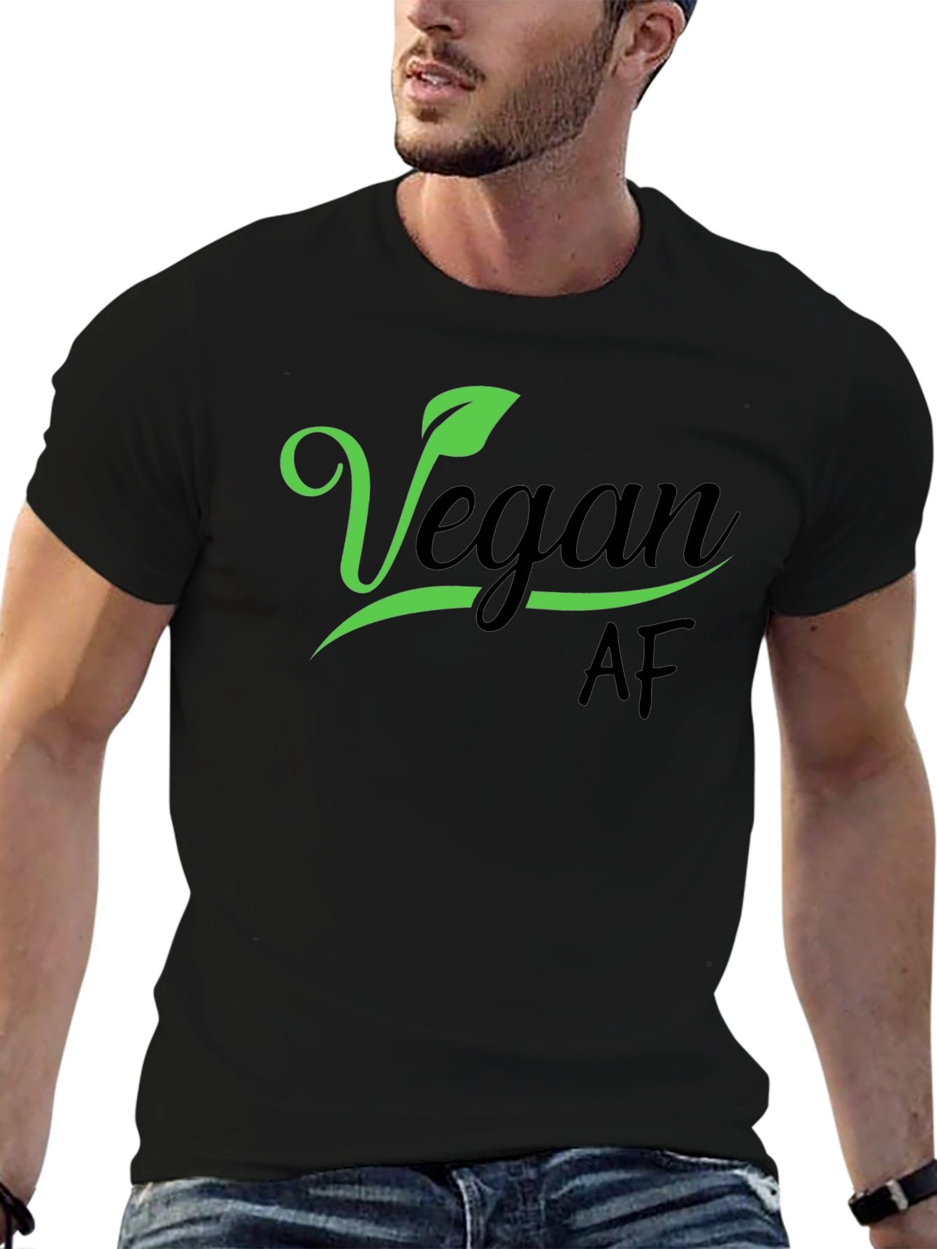 Vegan AF Black T-Shirt - Stylish & Trendy