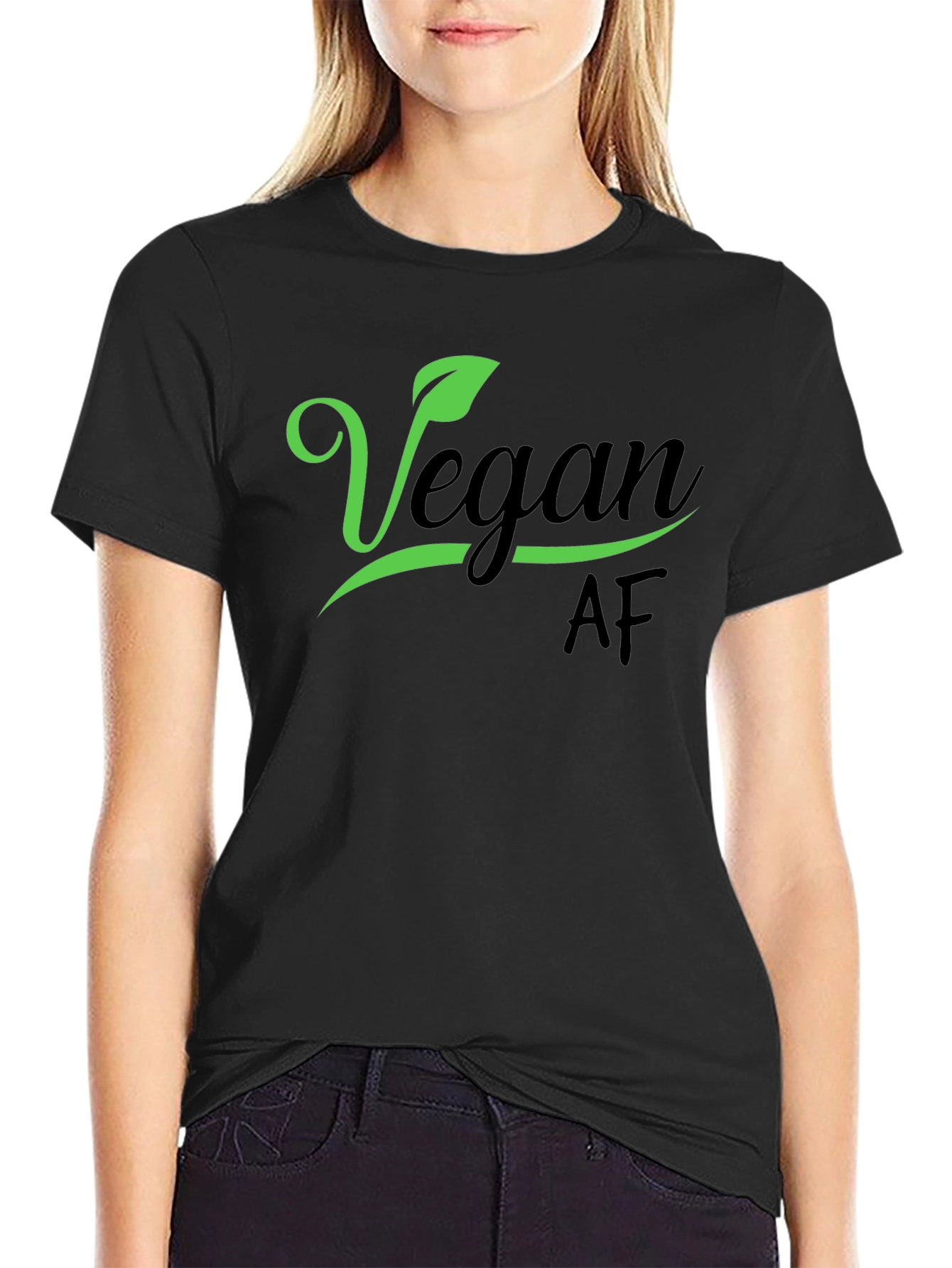 Vegan AF Black T-Shirt - Stylish & Trendy