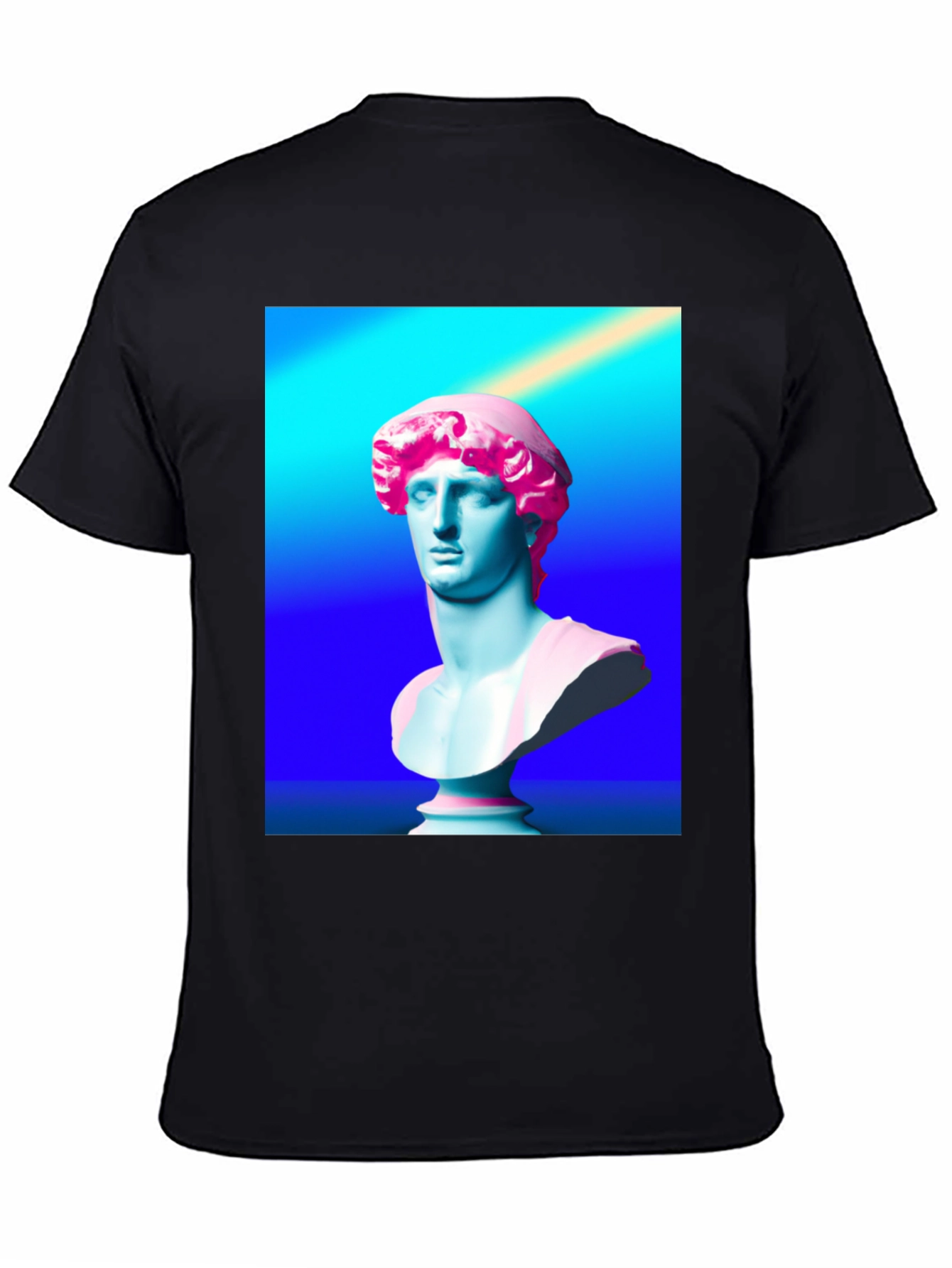 Vaporwave Bust Graphic Tee - Stylish Retro T-Shirt