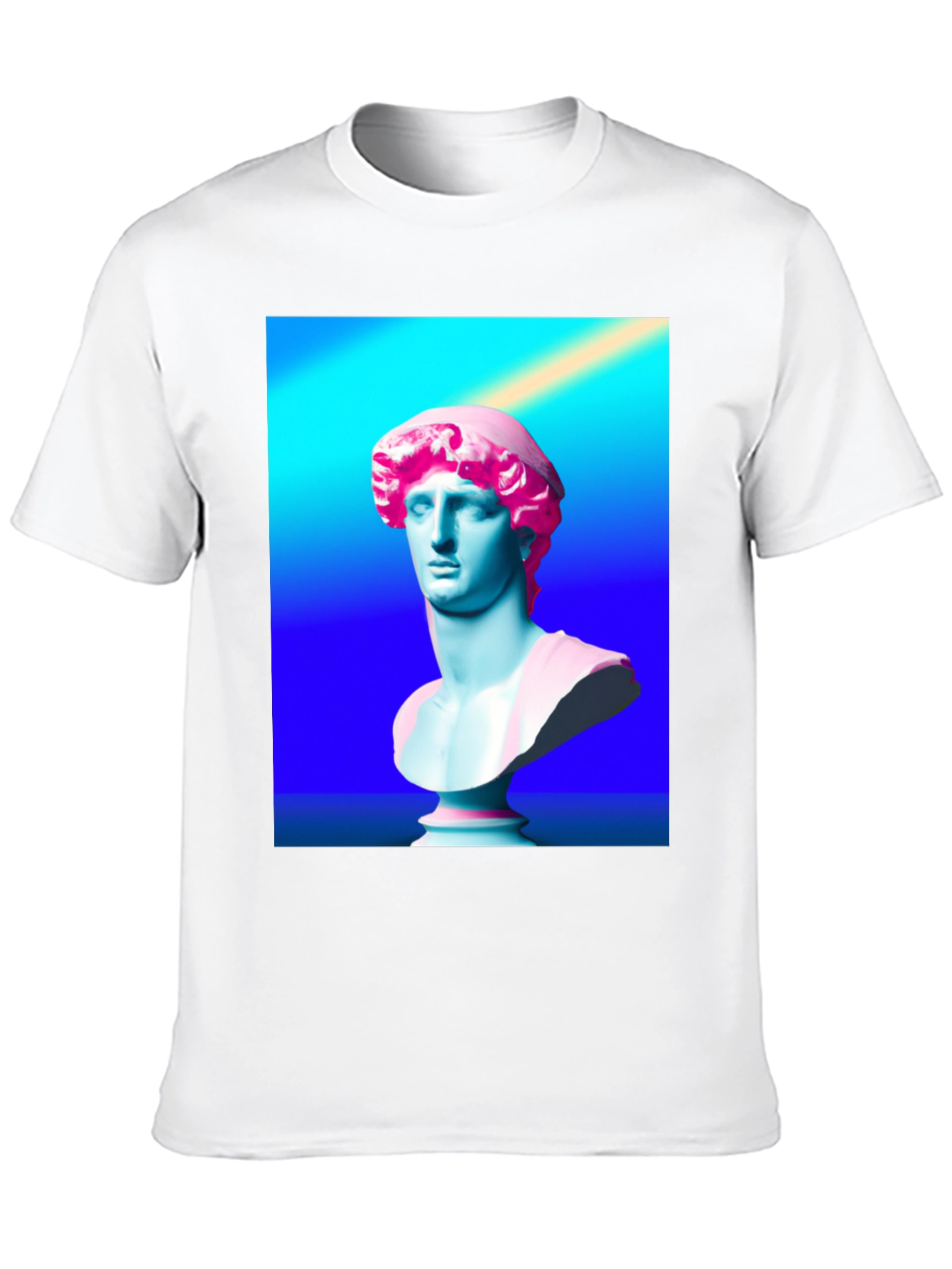 Vaporwave Bust Graphic Tee - Stylish Retro T-Shirt