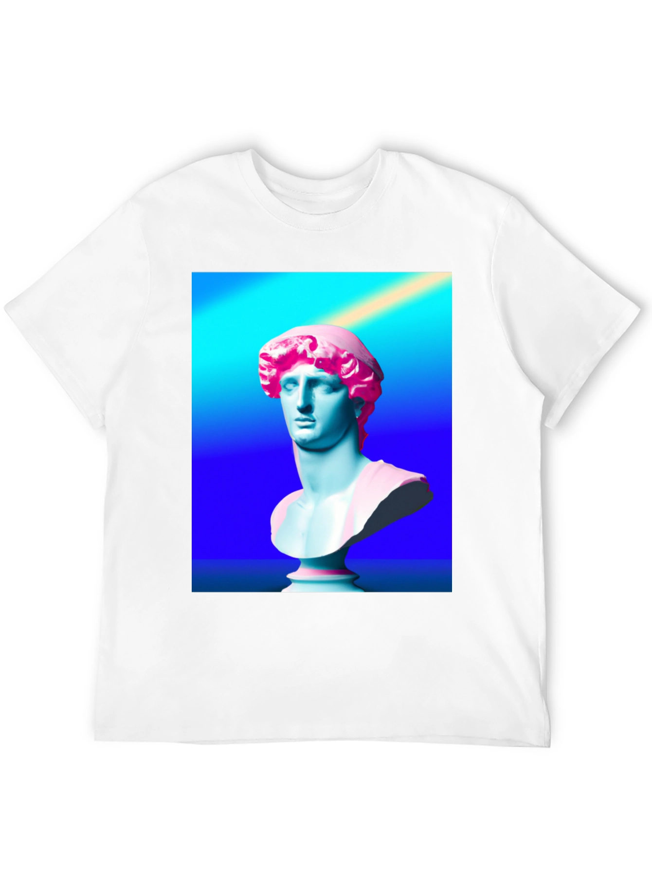 Vaporwave Bust Graphic Tee - Stylish Retro T-Shirt