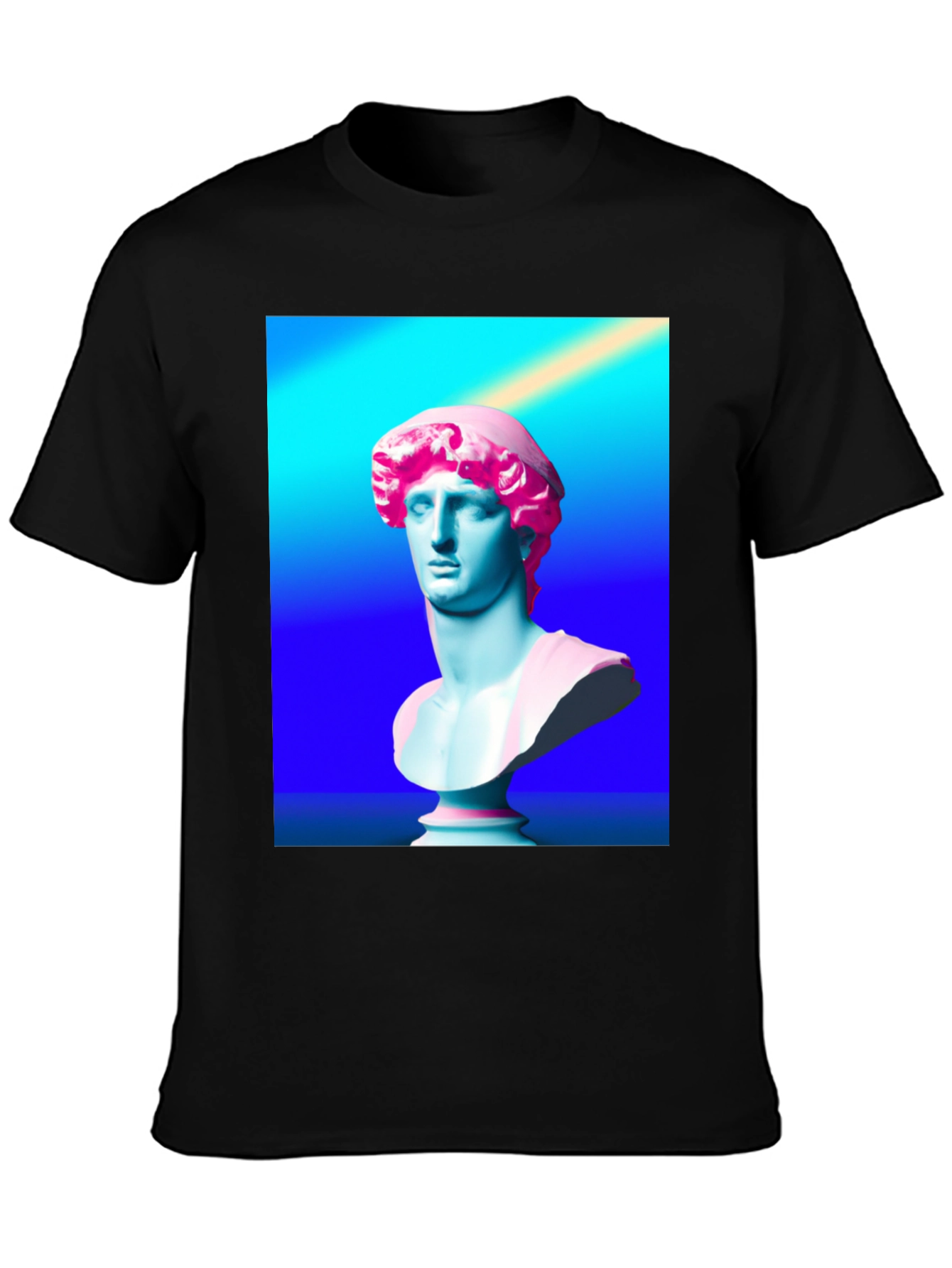 Vaporwave Bust Graphic Tee - Stylish Retro T-Shirt
