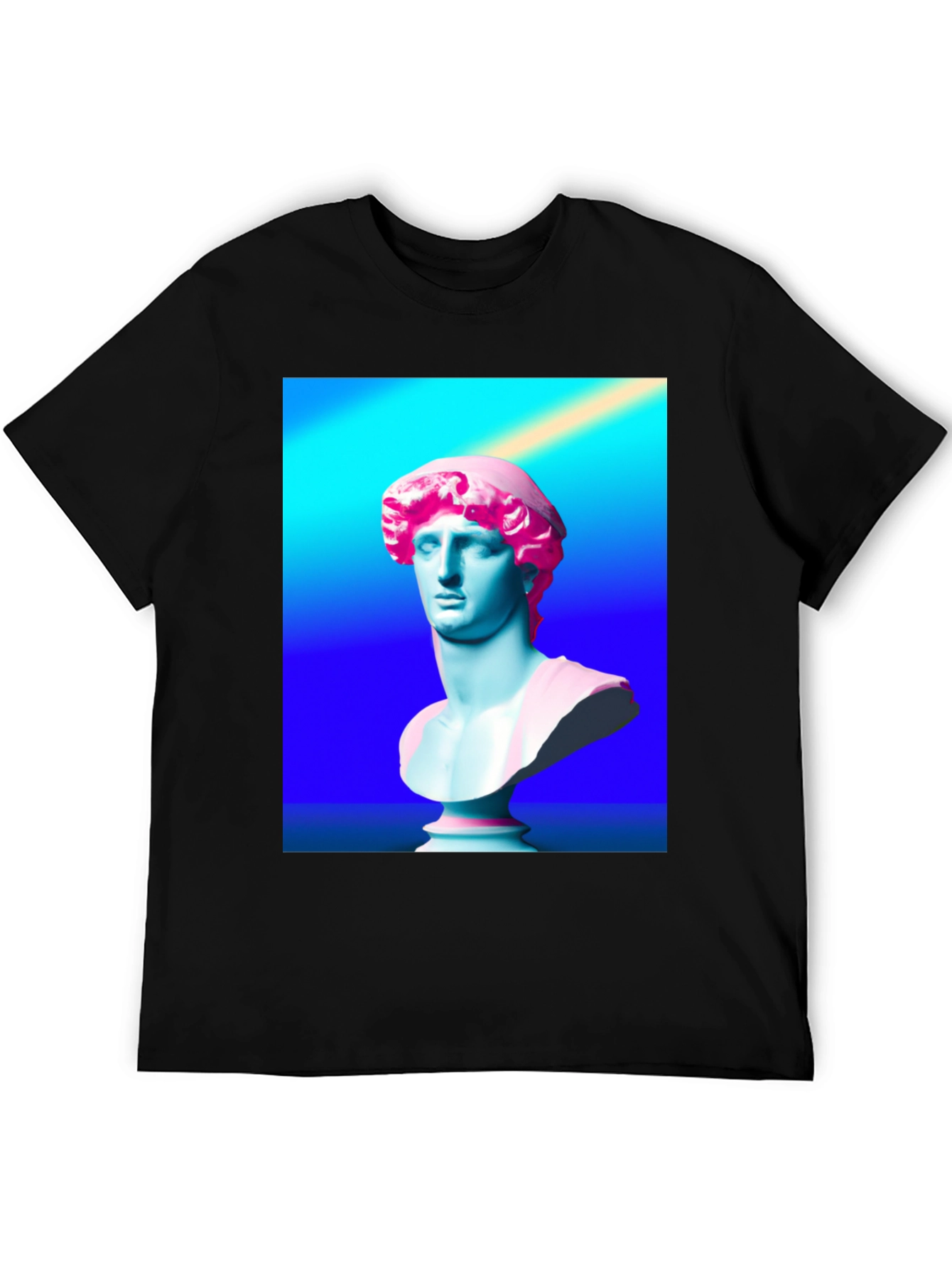 Vaporwave Bust Graphic Tee - Stylish Retro T-Shirt