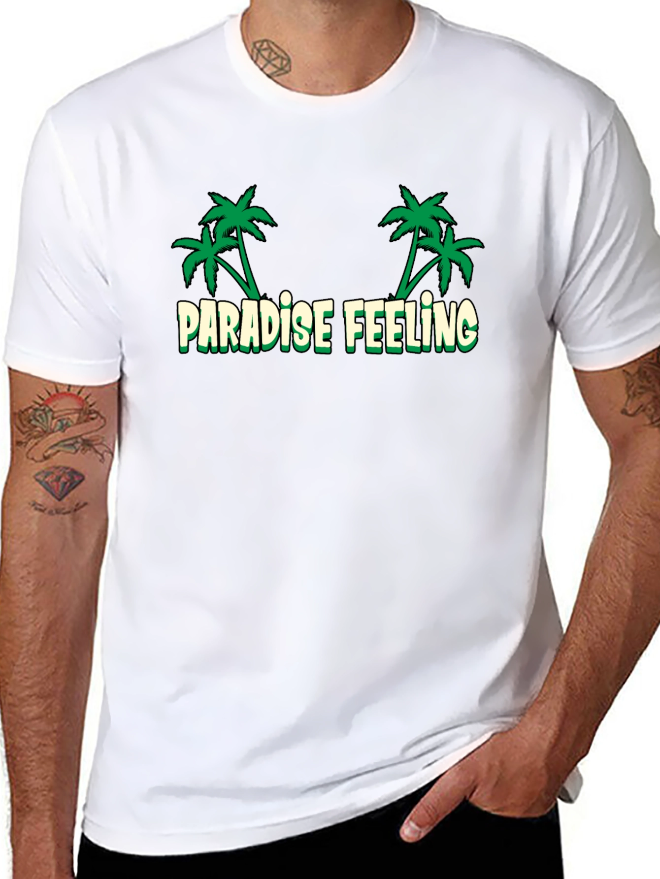 Paradise Feeling T-Shirt - Tropical Graphic Tee