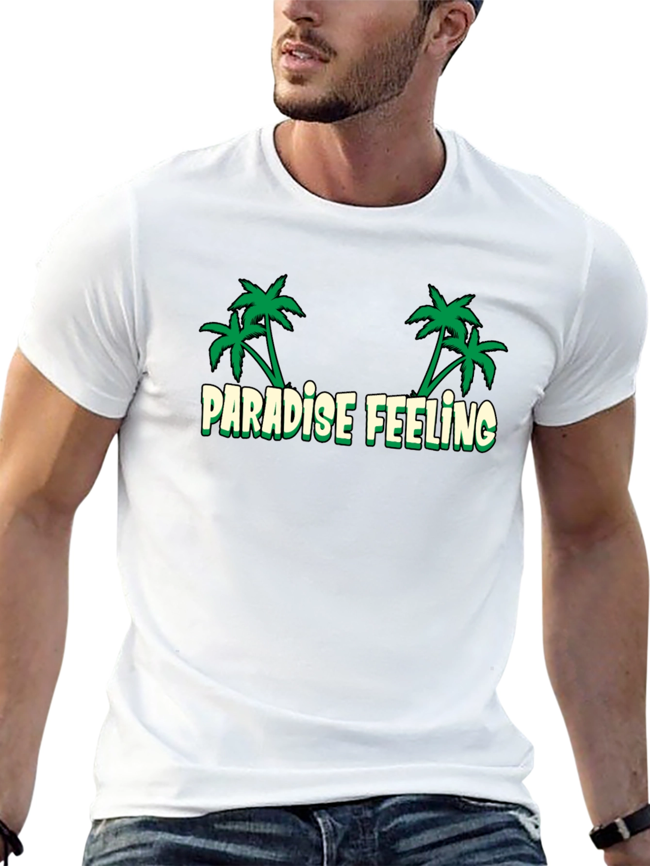 Paradise Feeling T-Shirt - Tropical Graphic Tee
