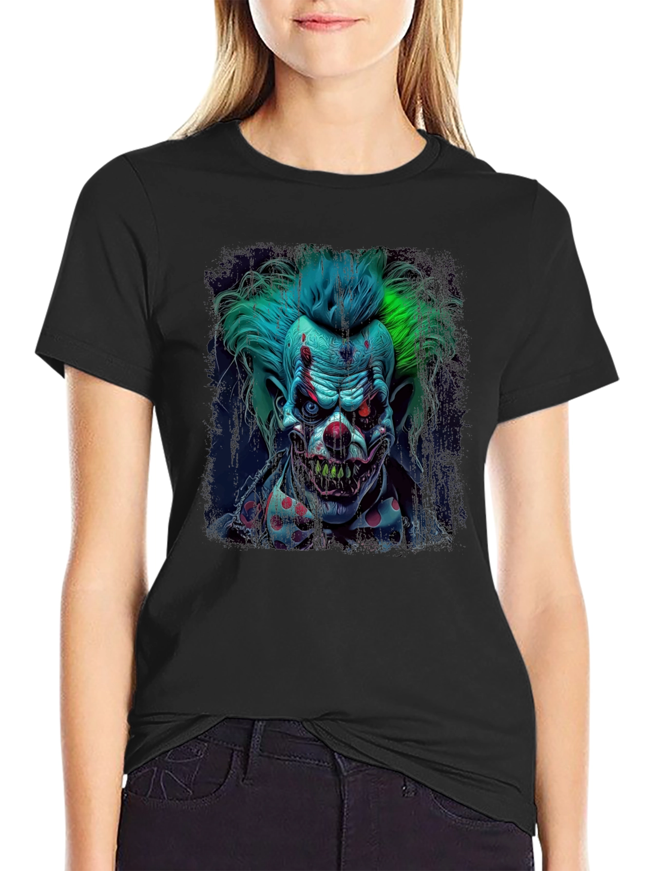 Creepy Clown Graphic Tee - Horror T-Shirt
