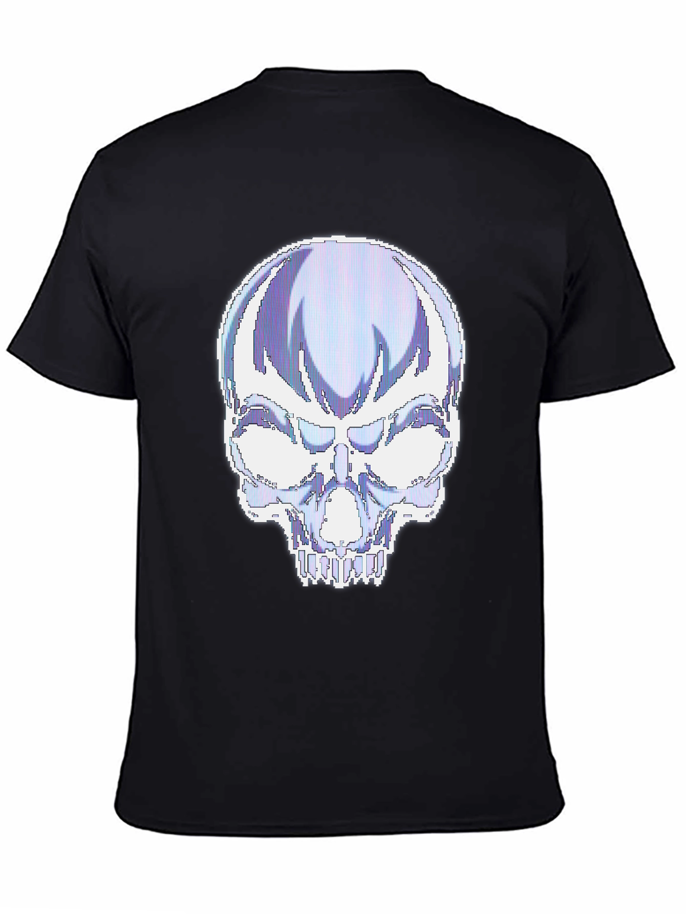 Pixelated Skull Graphic T-Shirt