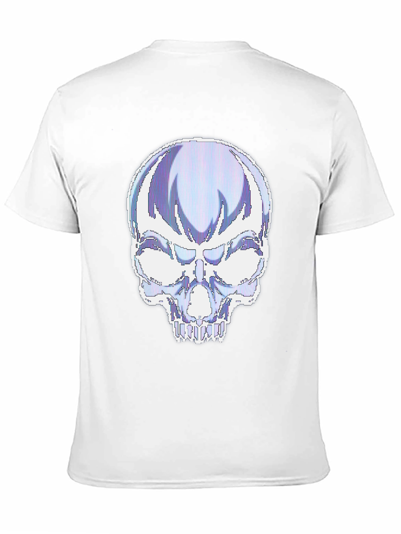 Pixelated Skull Graphic T-Shirt