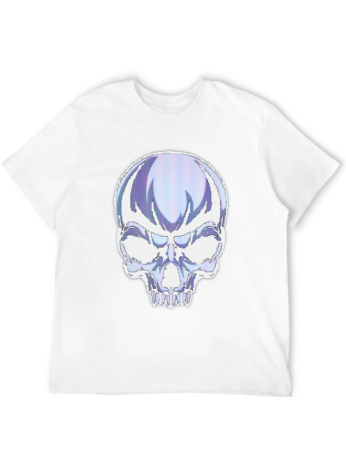 Pixelated Skull Graphic T-Shirt