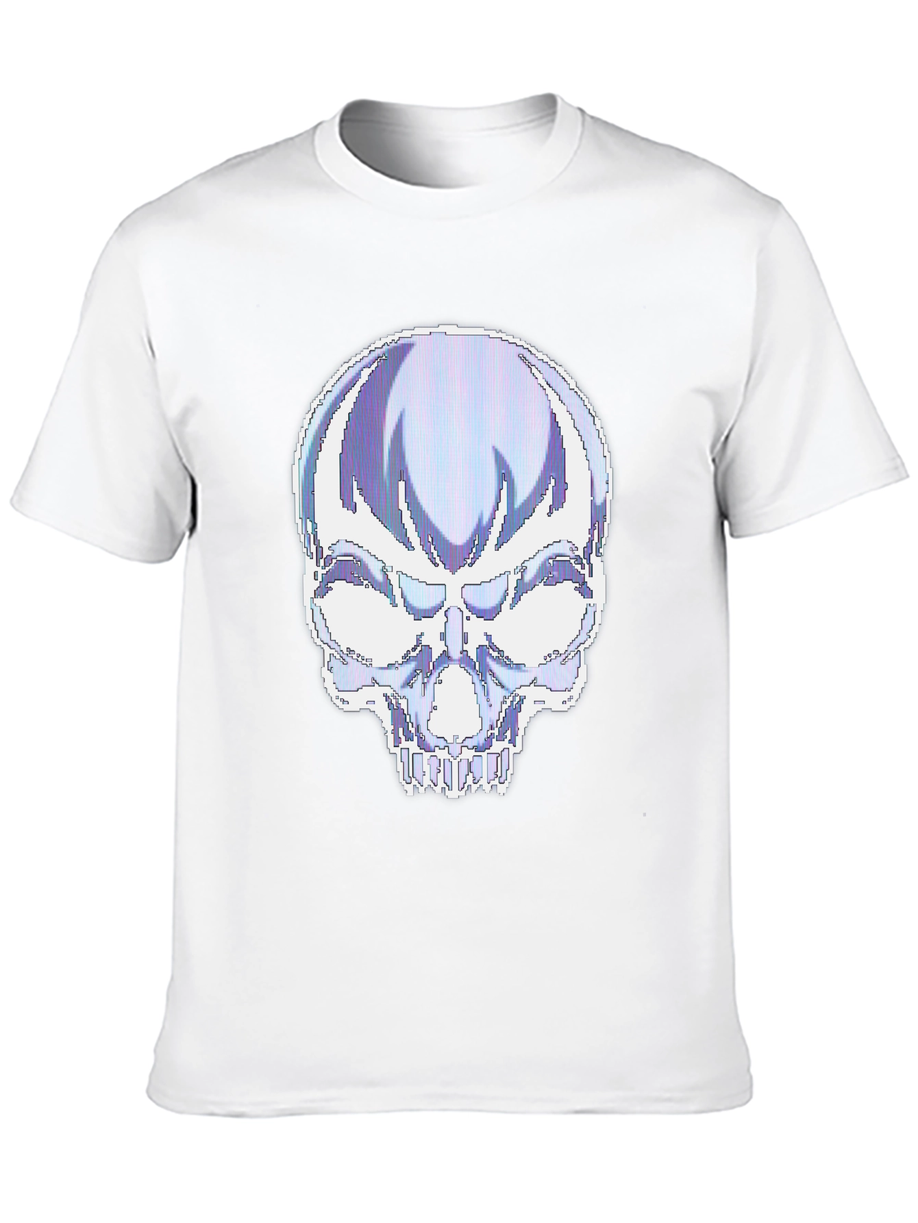 Pixelated Skull Graphic T-Shirt