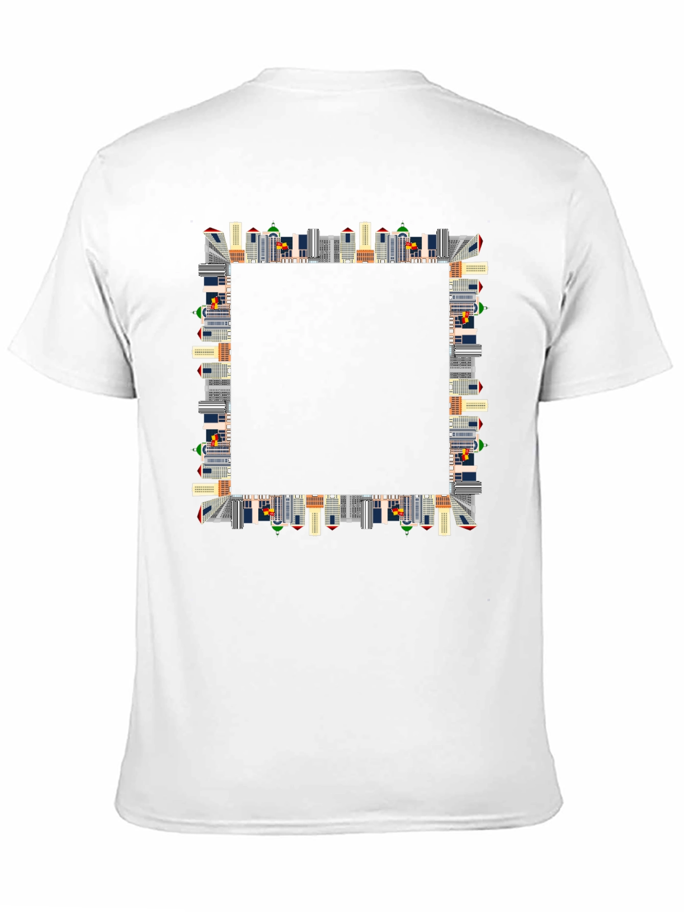 Urban Skyline Black T-Shirt - Cityscape Design