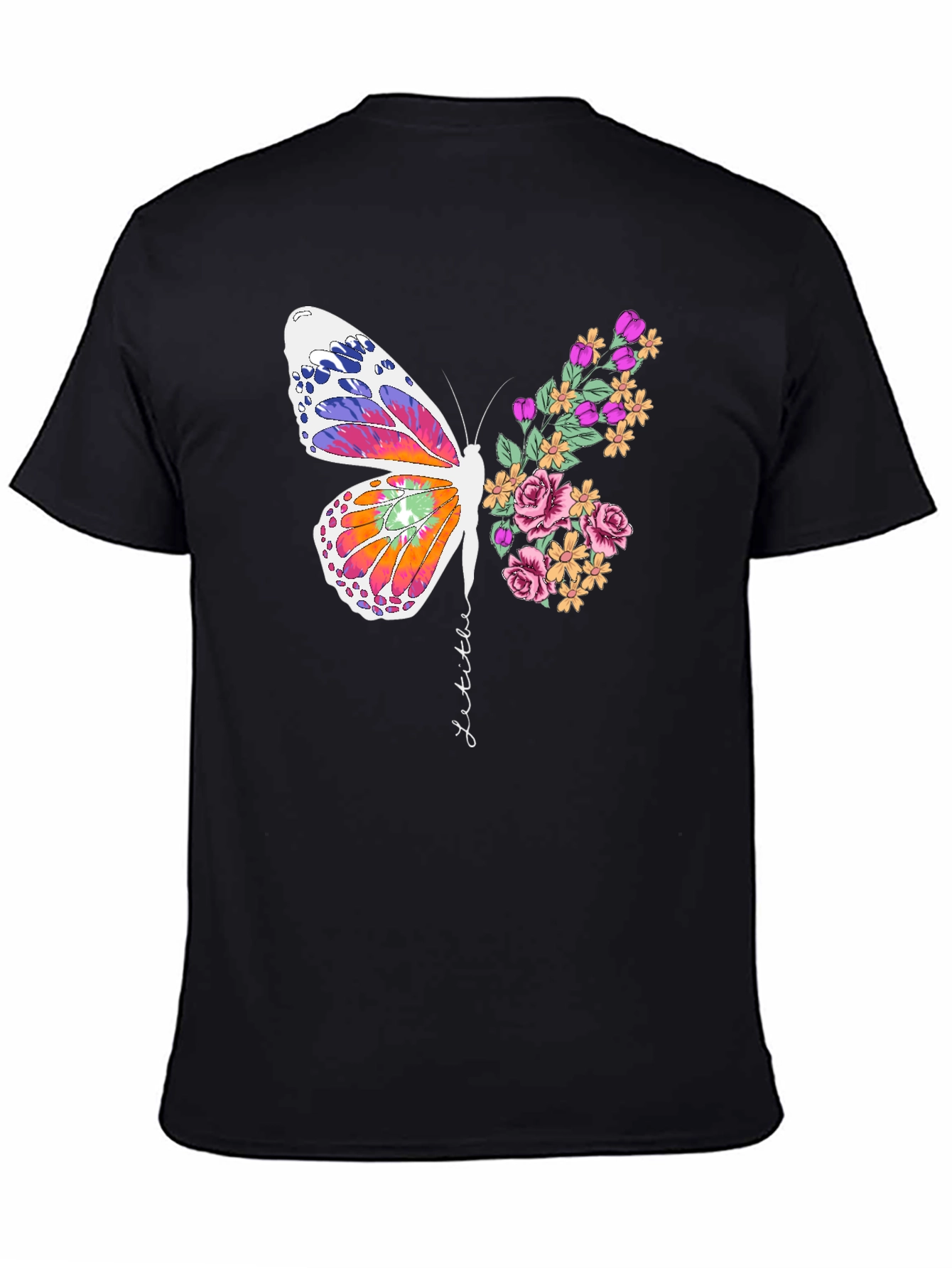 Butterfly Floral Graphic Tee - Unisex Cotton Blend