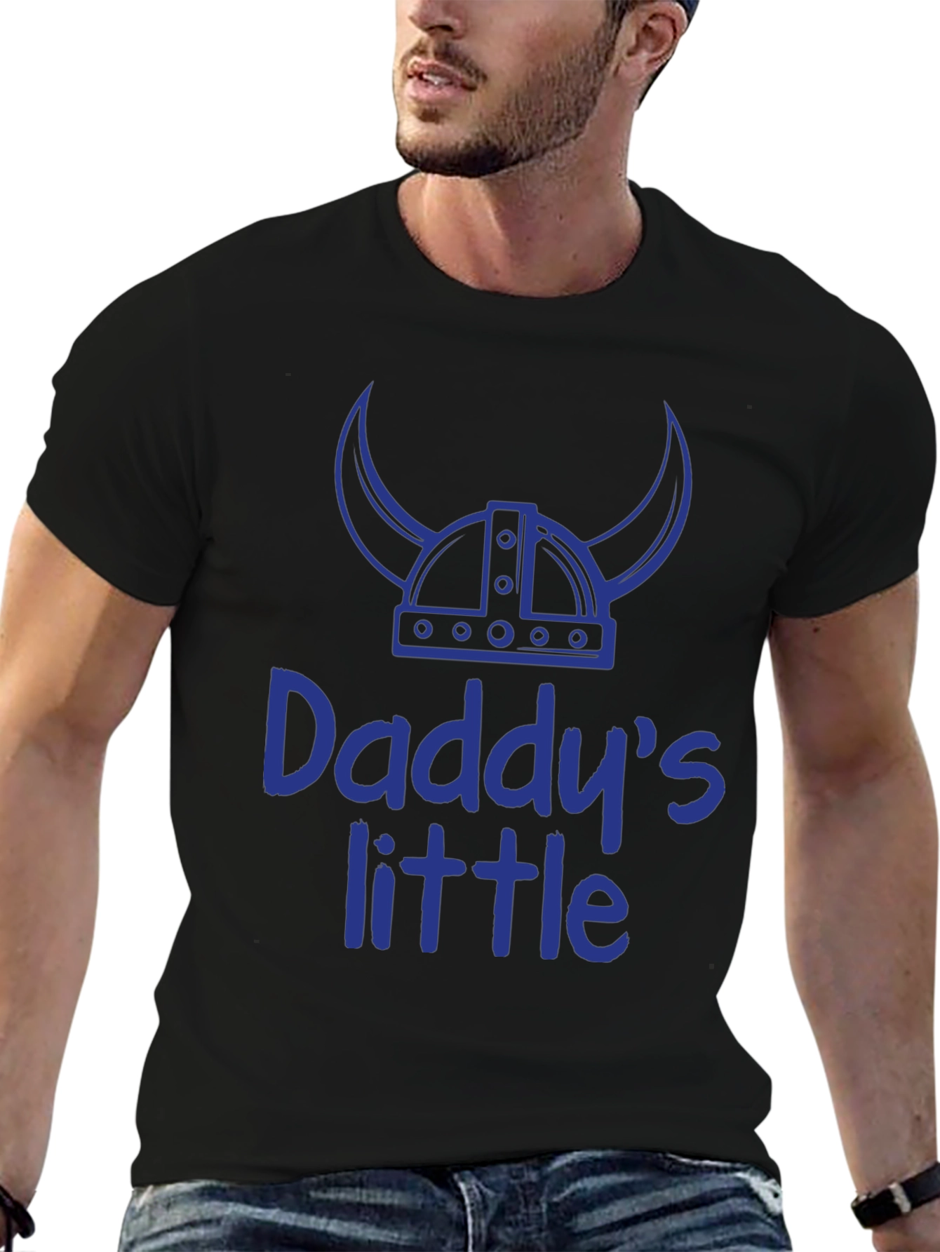 Daddys Little Viking T-Shirt - Blue Print