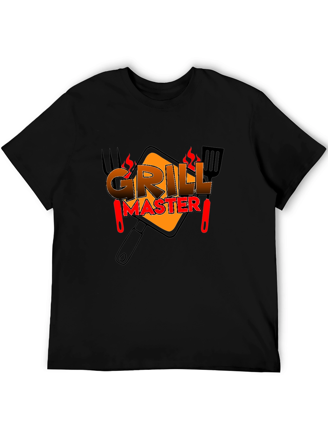 Grill Master Black T-Shirt - BBQ Design