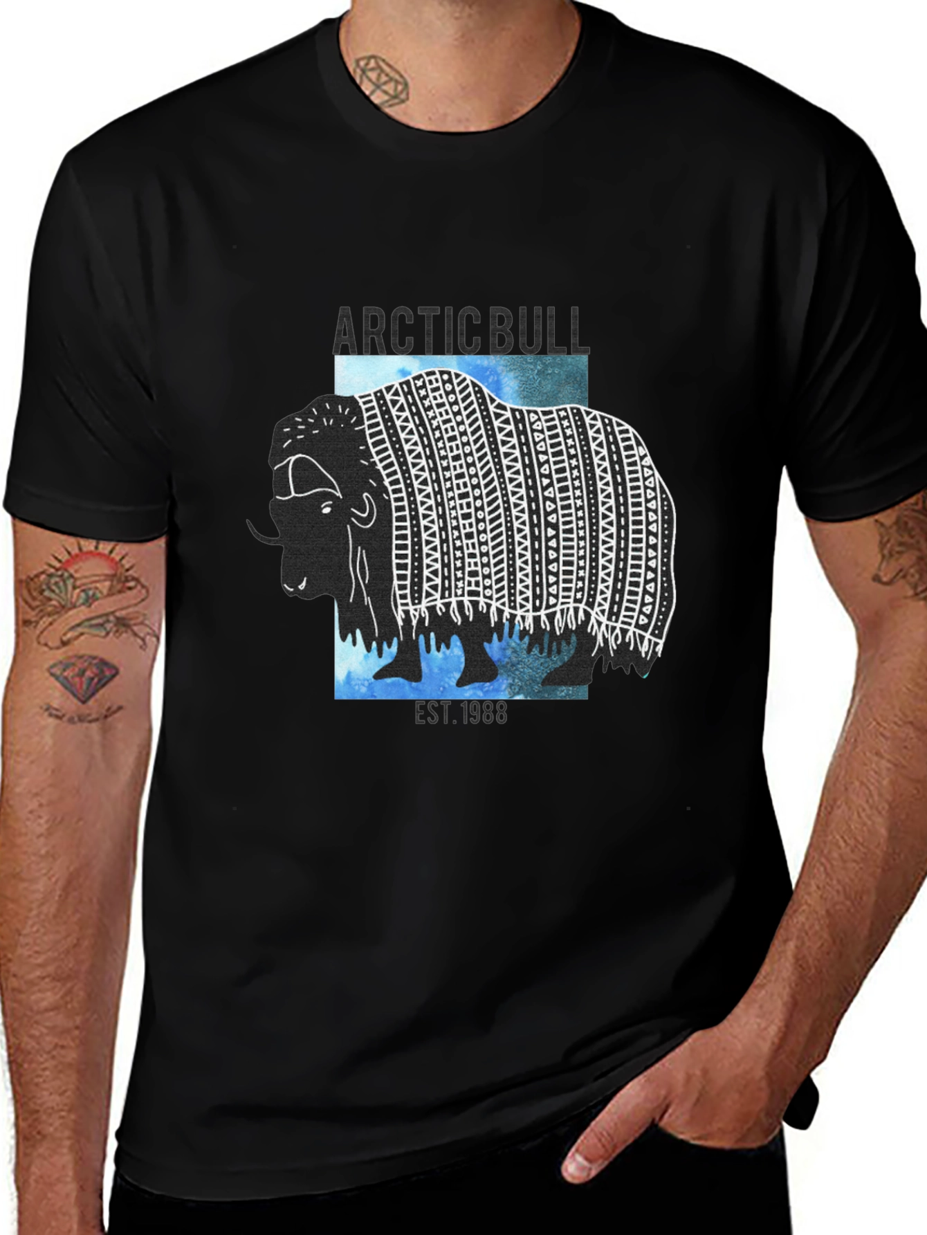 Arctic Bull Graphic Tee - Unique Design Casual Style