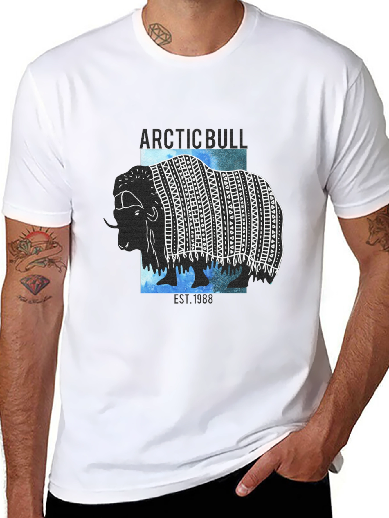 Arctic Bull Graphic Tee - Unique Design Casual Style
