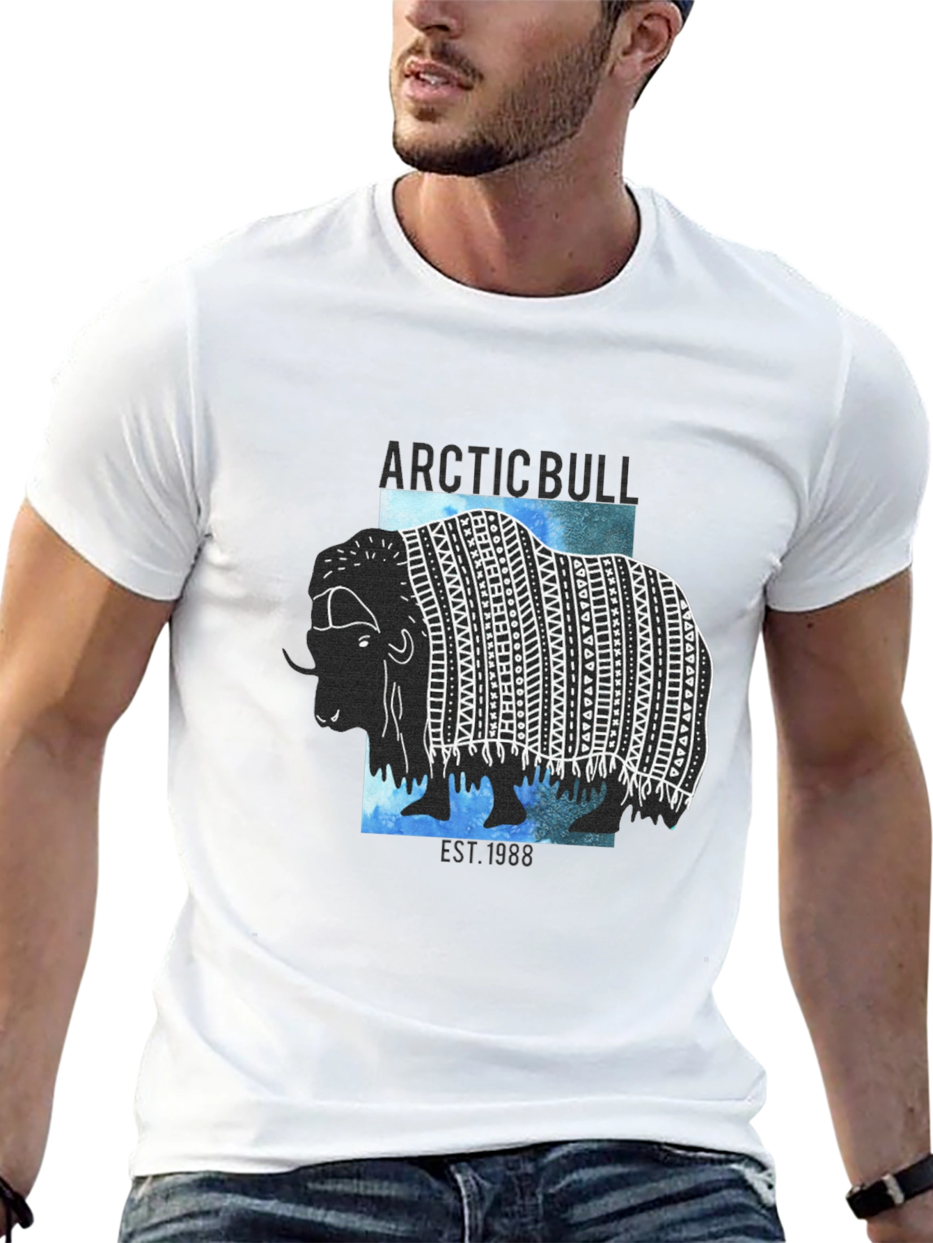 Arctic Bull Graphic Tee - Unique Design Casual Style