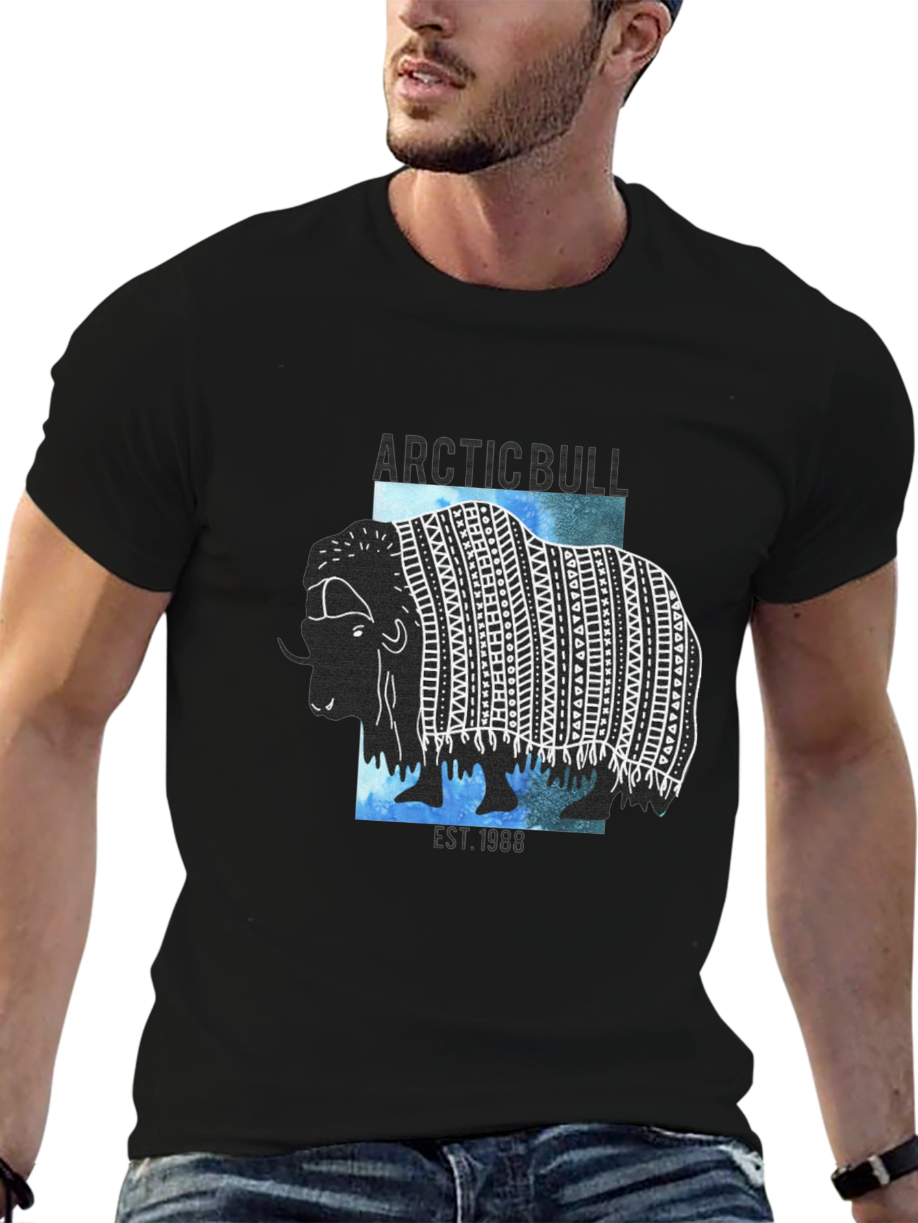 Arctic Bull Graphic Tee - Unique Design Casual Style