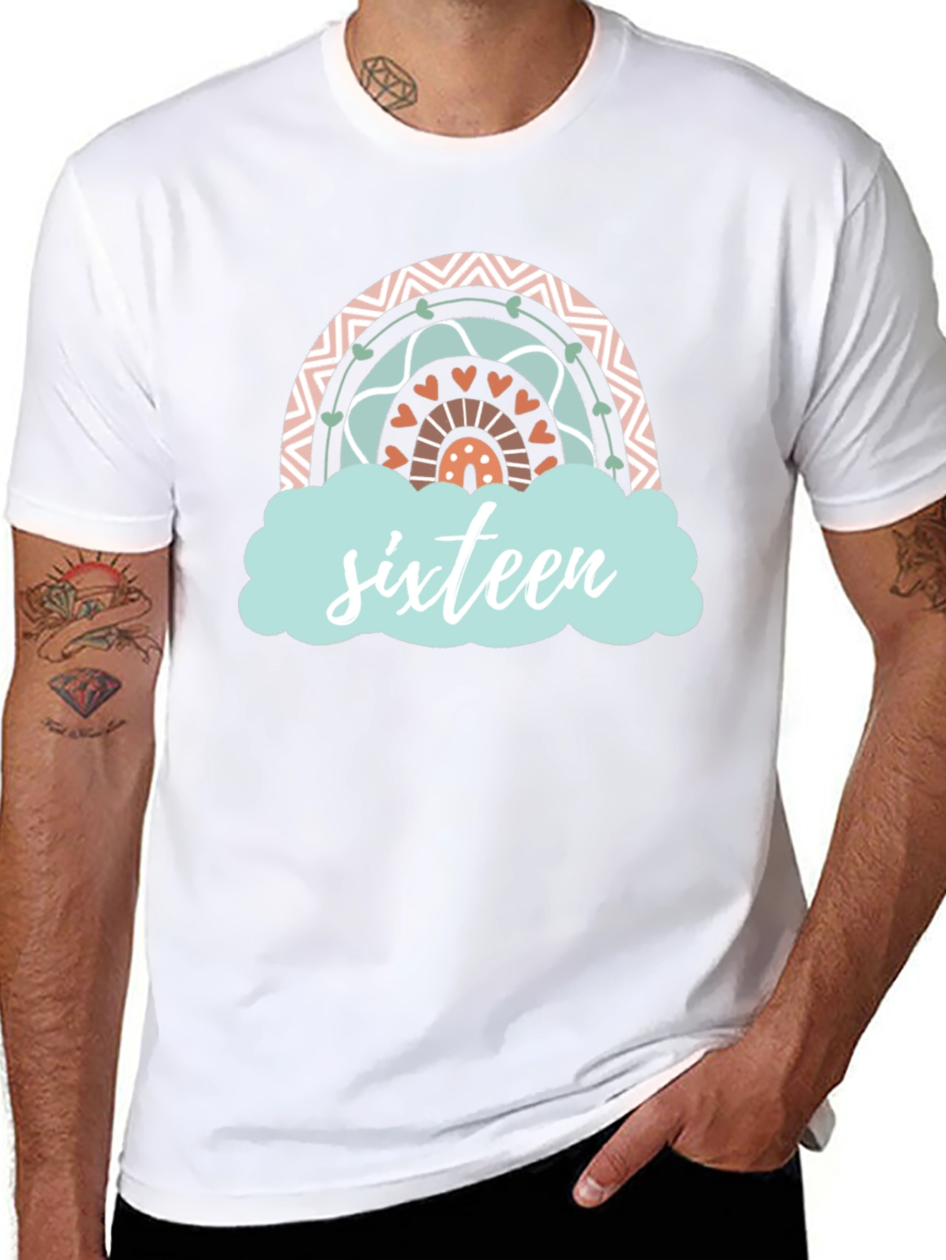 Sweet Sixteen Rainbow Graphic T-Shirt