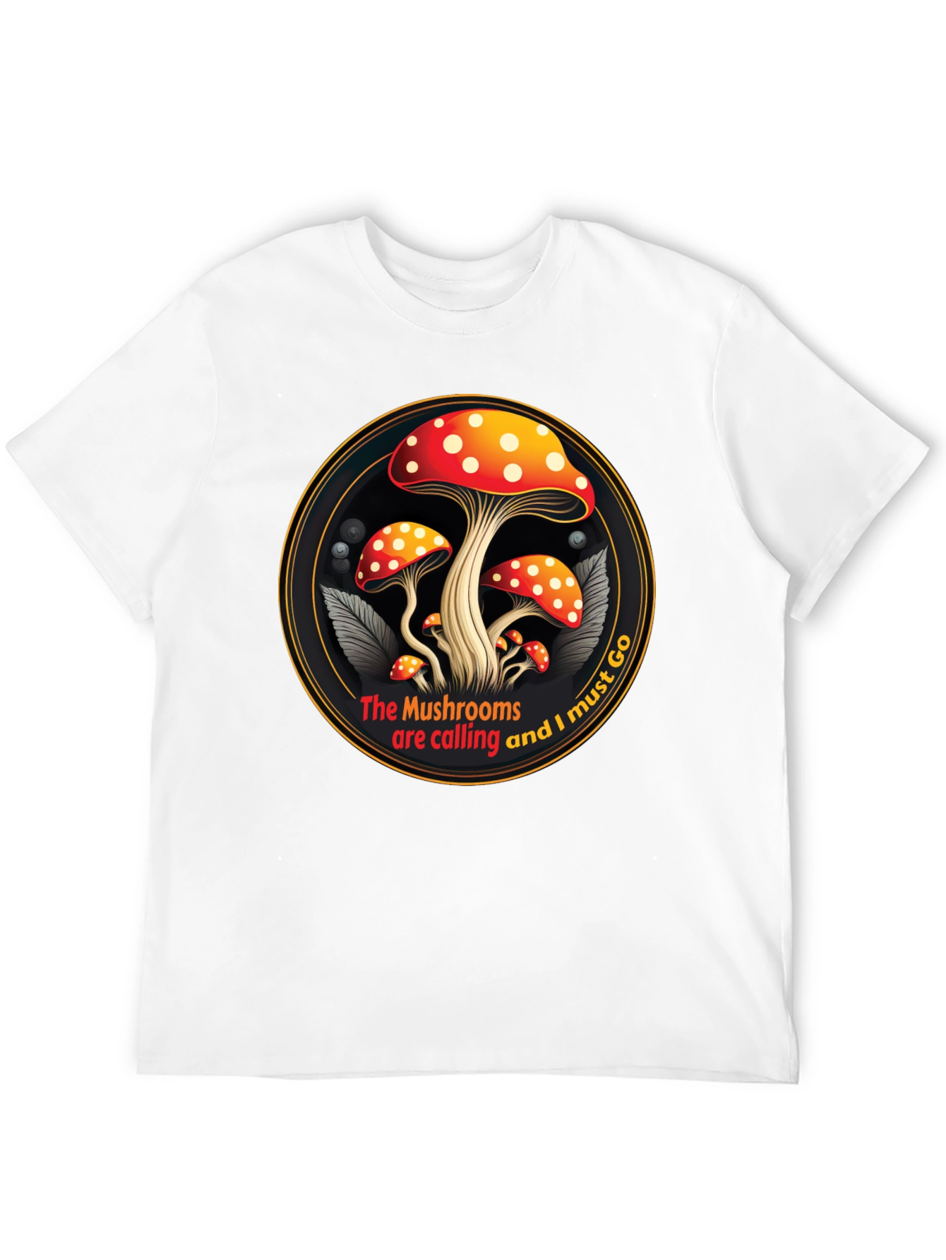 Mushroom Calling Graphic Tee - Black