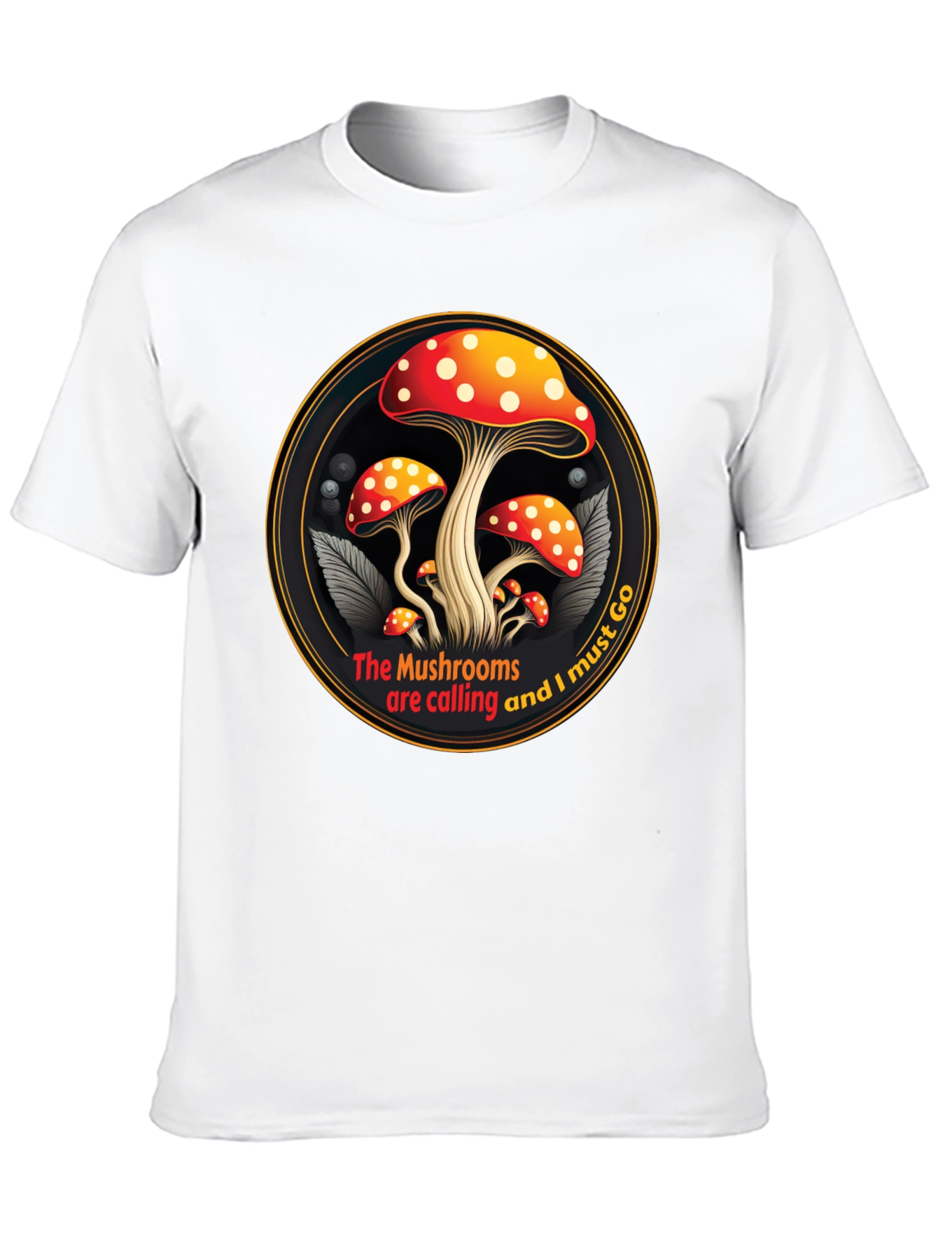 Mushroom Calling Graphic Tee - Black